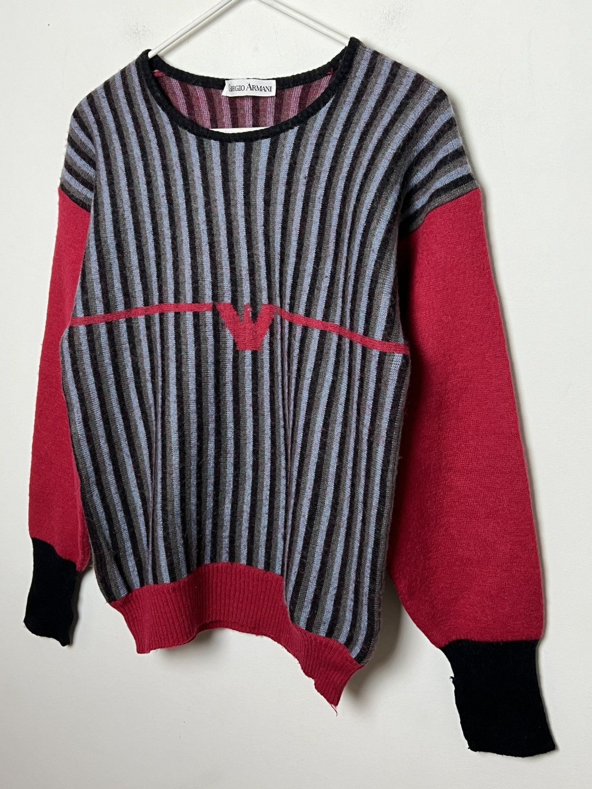 Giorgio Armani armani 90s wool alpaca vintage sweater s-m Size US M / EU 48-50 / 2 - 2 Thumbnail