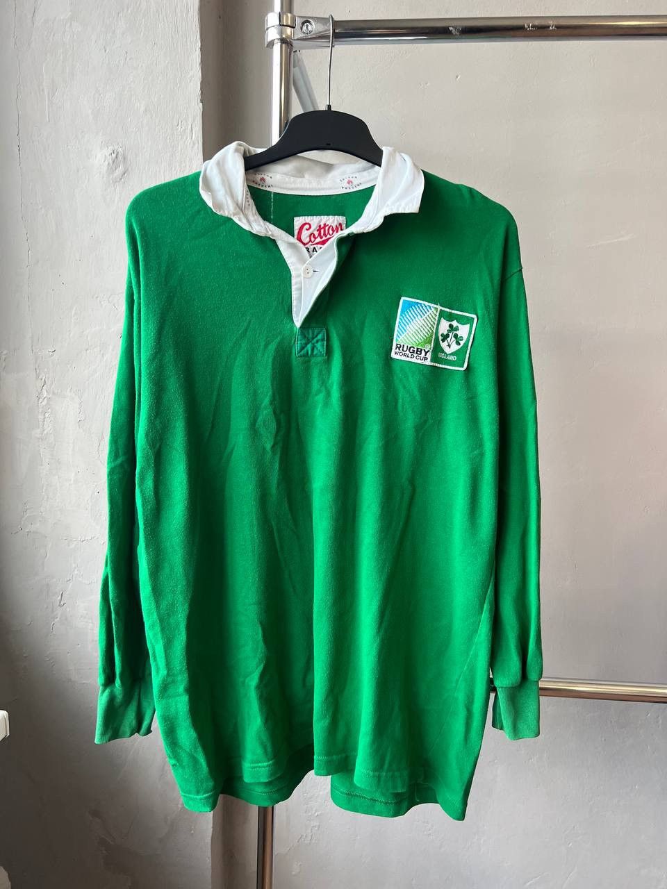 Cotton Traders 1989 WORLD CUP IRB IRELAND TEAM RUGBY UNION JERSEY SHIRT SZL Size US L / EU 52-54 / 3 - 3 Thumbnail