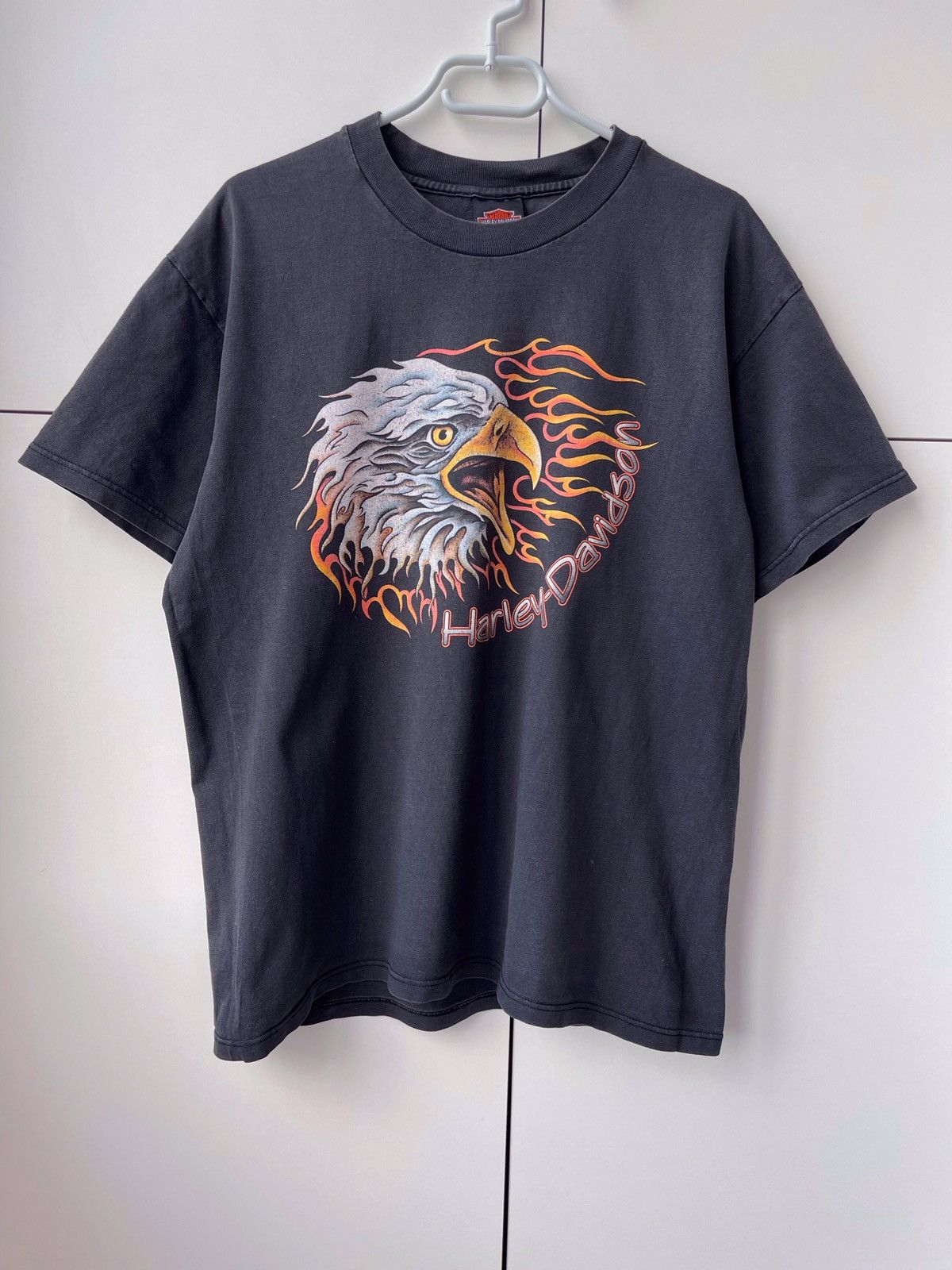Harley Davidson × Vintage Vintage 1998’s Hardy Davidson Eagle Tee USA Size US L / EU 52-54 / 3 - 1 Thumbnail