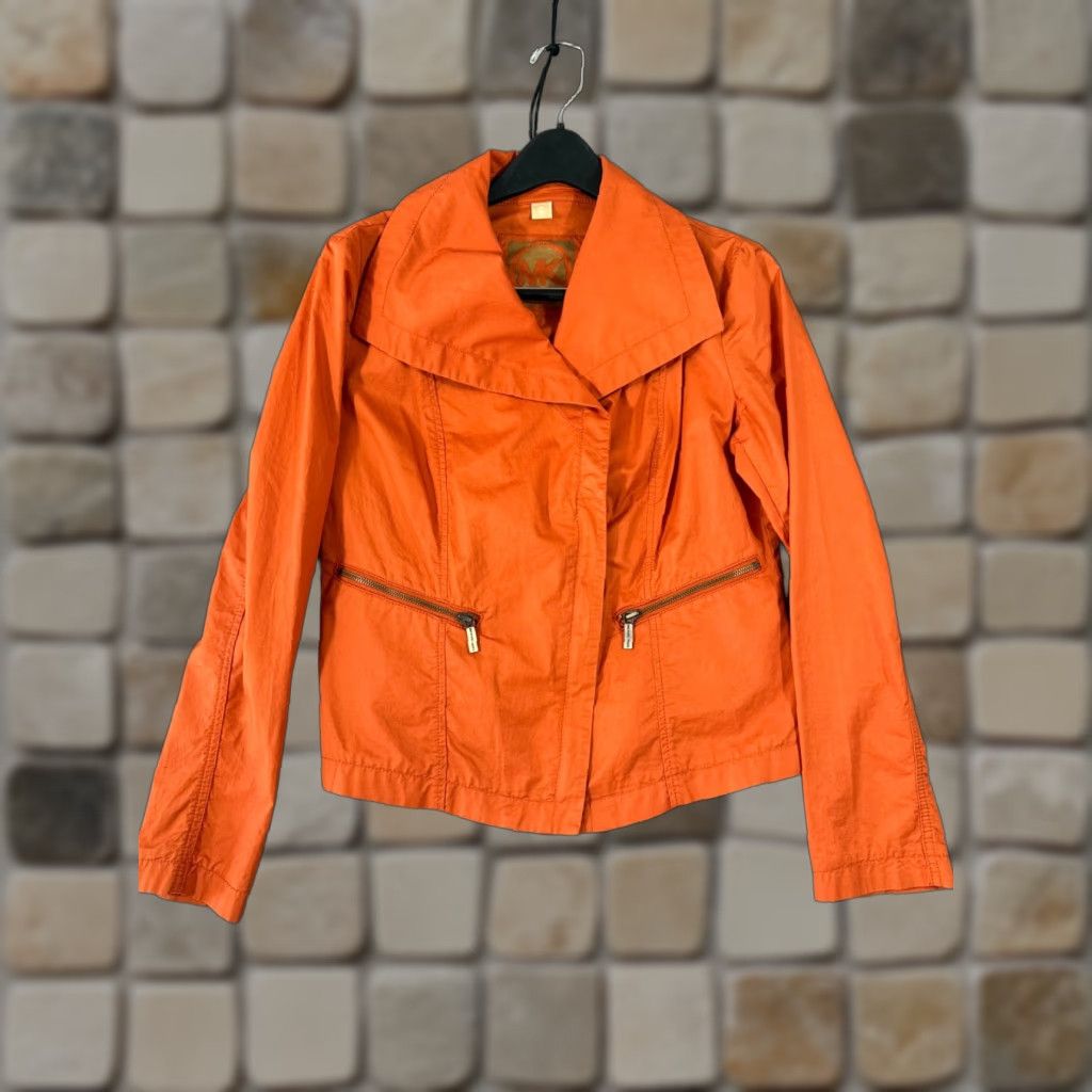 Michael Kors Michael Kors Jacket Womens M Burnt Orange Asymmetrical Full Zip Lightweight Shirt Mens Womens? Size M / US 6-8 / IT 42-44 - 1 Thumbnail