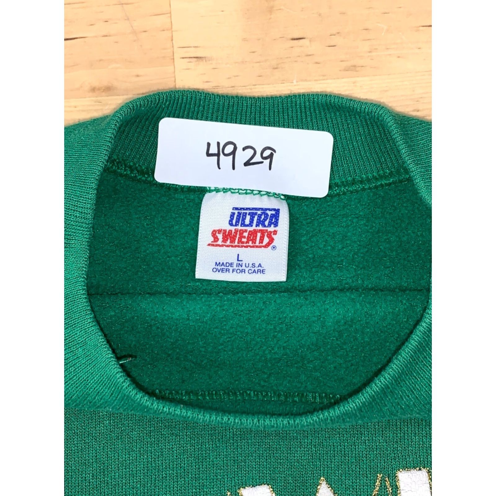Vintage VINTAGE Ultra Sweats 80s Christmas Sweatshirt Green L It's A Wrap USA #4928 Size US L / EU 52-54 / 3 - 4 Thumbnail