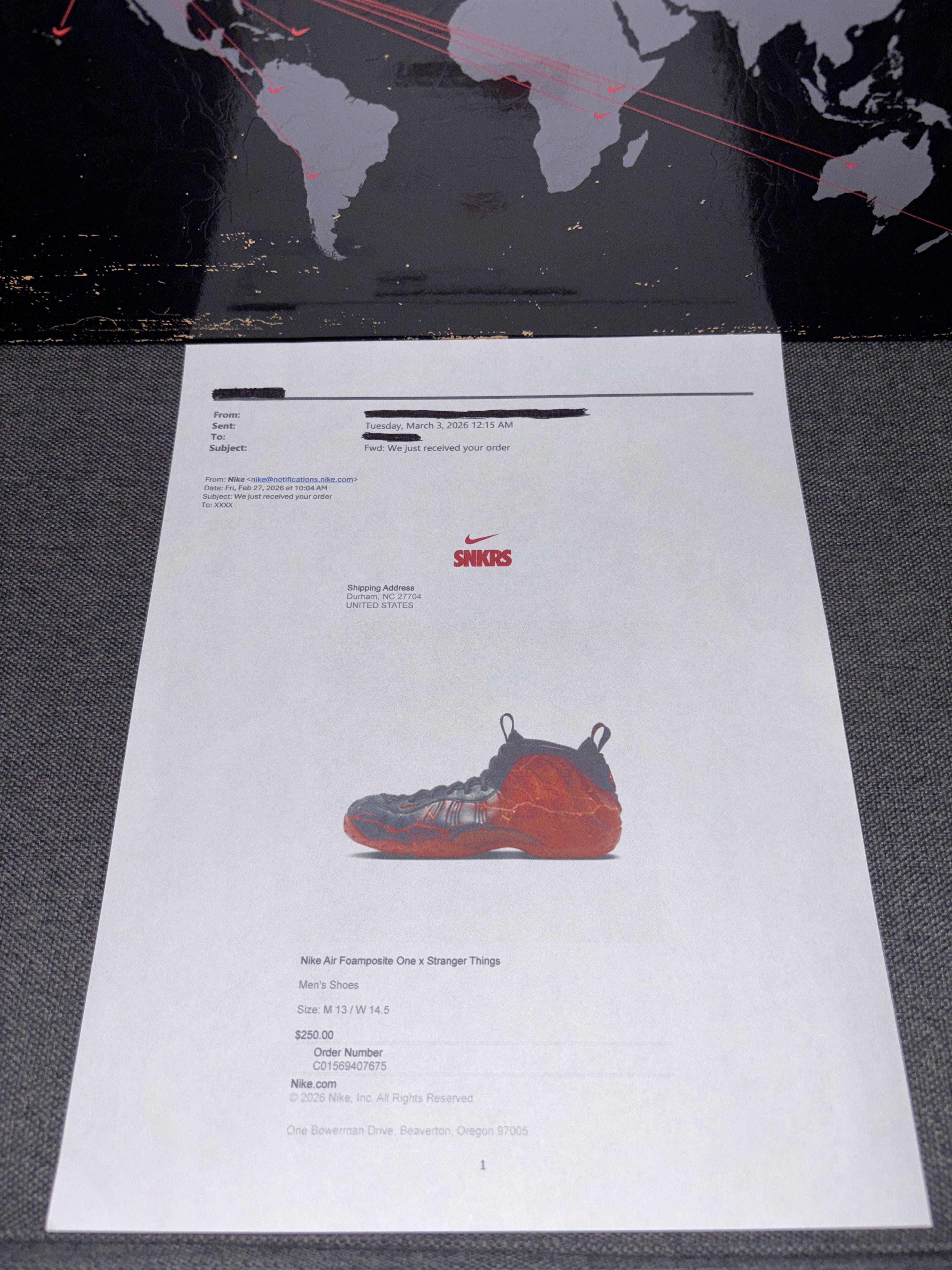 Nike Nike Air Foamposite One PRM Stranger Things 13 IR7336-001 Size US 13 / EU 46 - 18 Thumbnail