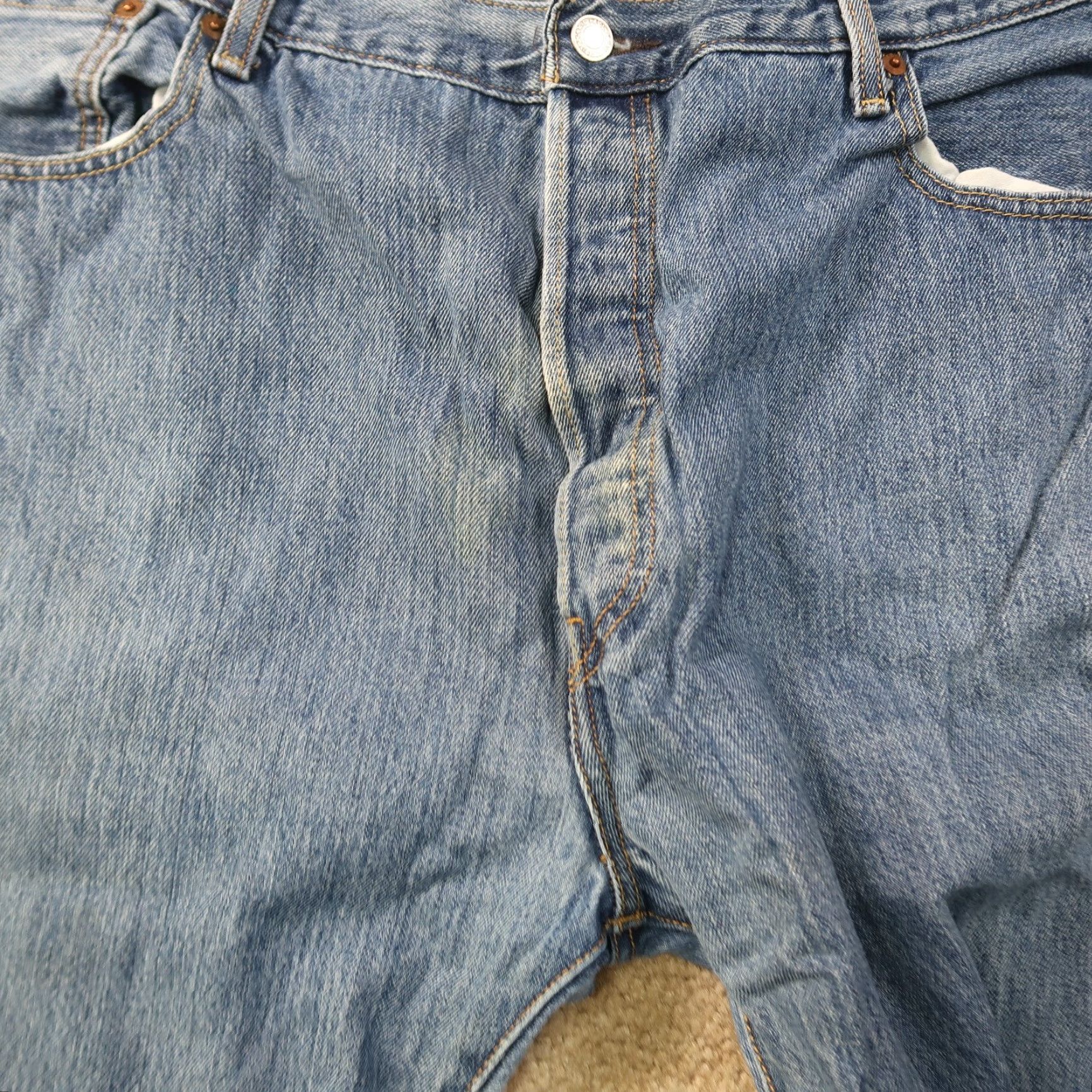 Levi's VINTAGE Levi's 501 Jeans Men 42x32 Blue Denim Distressed Button Fly 5-Pocket Regular Waist Blue Mens Jeans Size US 42 / EU 58 - 3 Thumbnail