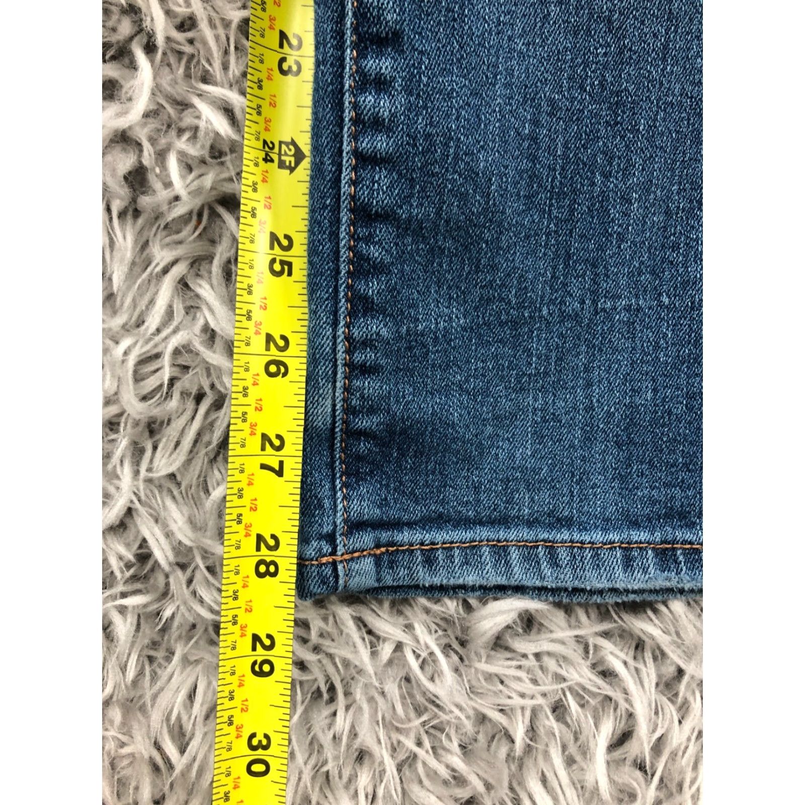 Vintage Aéropostale Bayla Skinny Jeans Short Womens Size 6 Medium Wash Blue Size 28" / US 6 / IT 42 - 3 Thumbnail