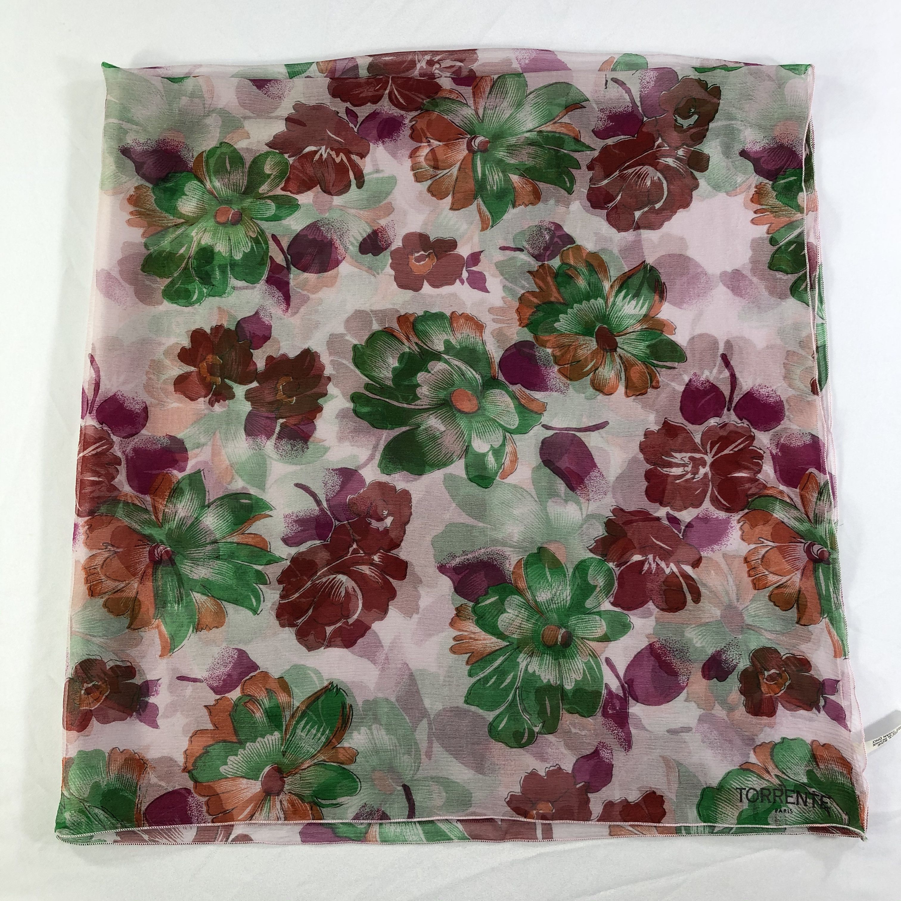 Vintage Vintage Torrente Silk Scarf Size ONE SIZE - 2 Thumbnail