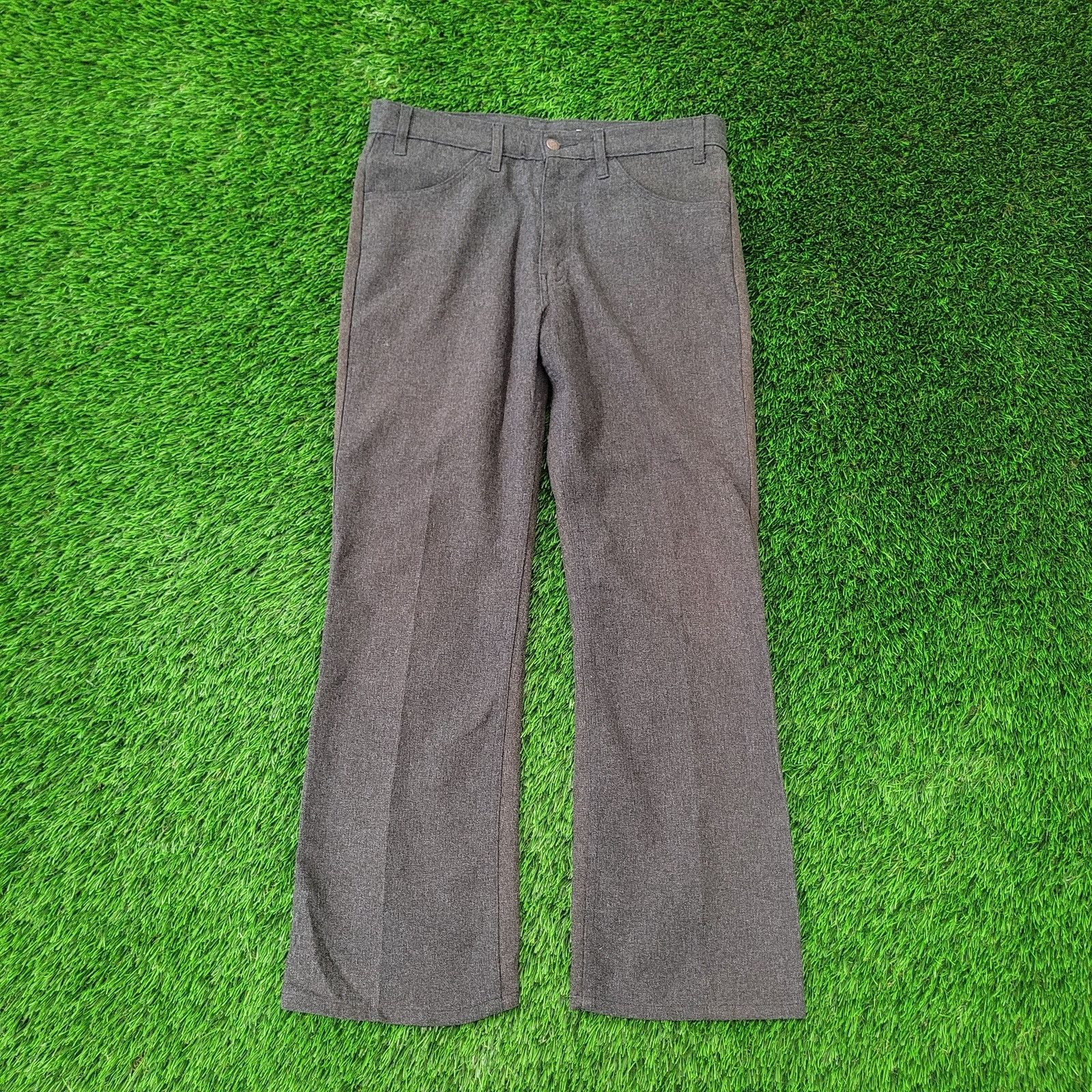 Levi s Vintage 80s LEVIS Polyester Pants 34x30 Gray Grailed