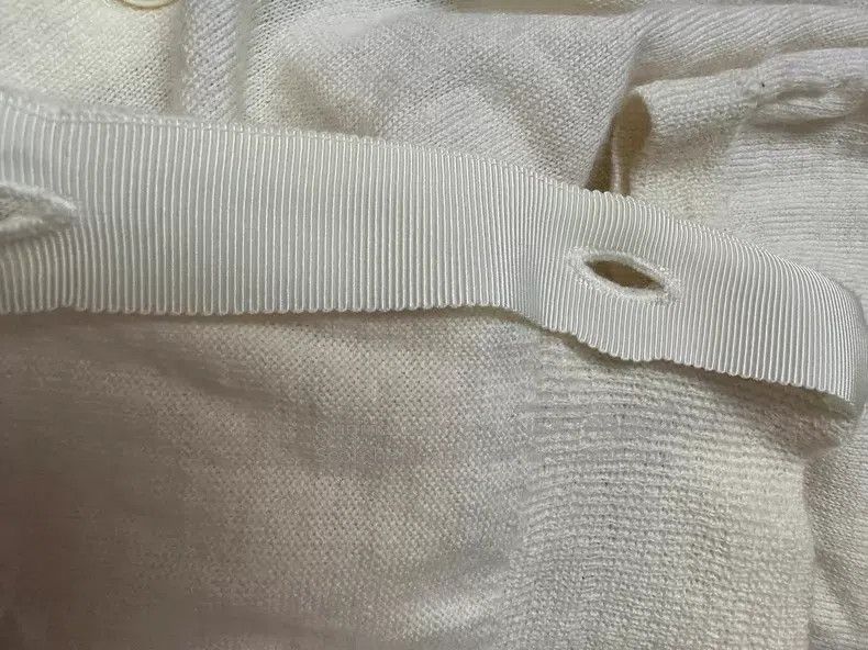 Comme des Garcons Comme des Garcons White short-sleeved knit cardigan Size XS / US 0-2 / IT 36-38 - 6 Thumbnail
