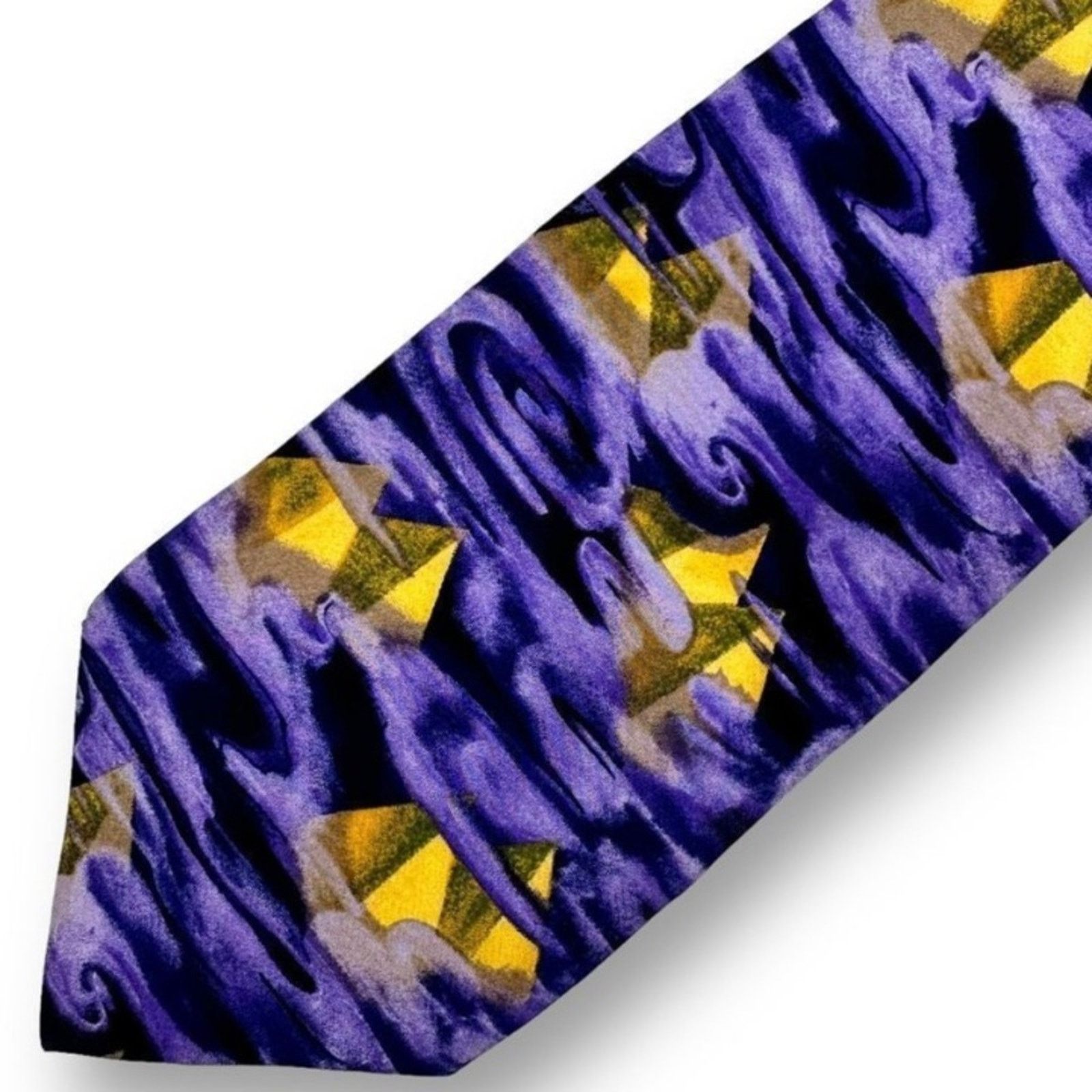 Grateful Dead Grateful Dead Great Pyramid First Set blue and gold silk tie Size ONE SIZE - 2 Thumbnail