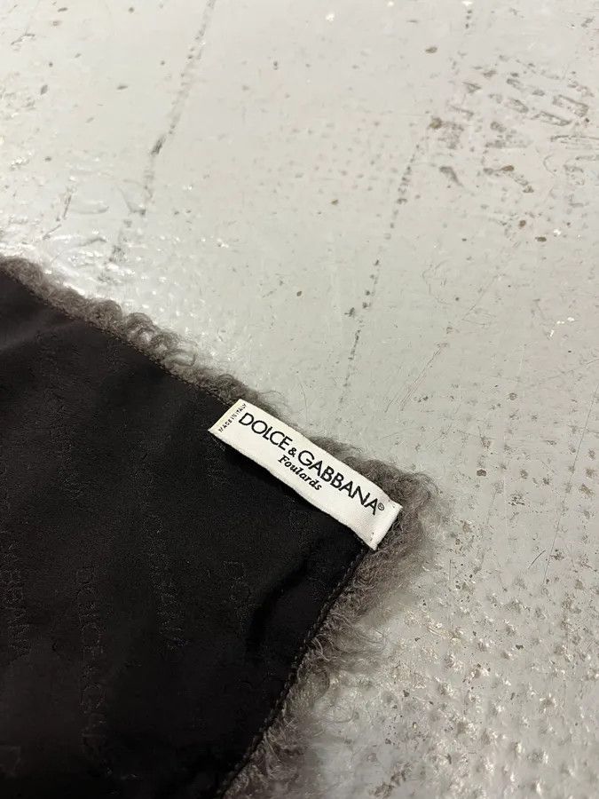 Dolce & Gabbana 1990s Dolce & Gabbana Grey Cashmere & Silk Scarf Size ONE SIZE - 3 Thumbnail