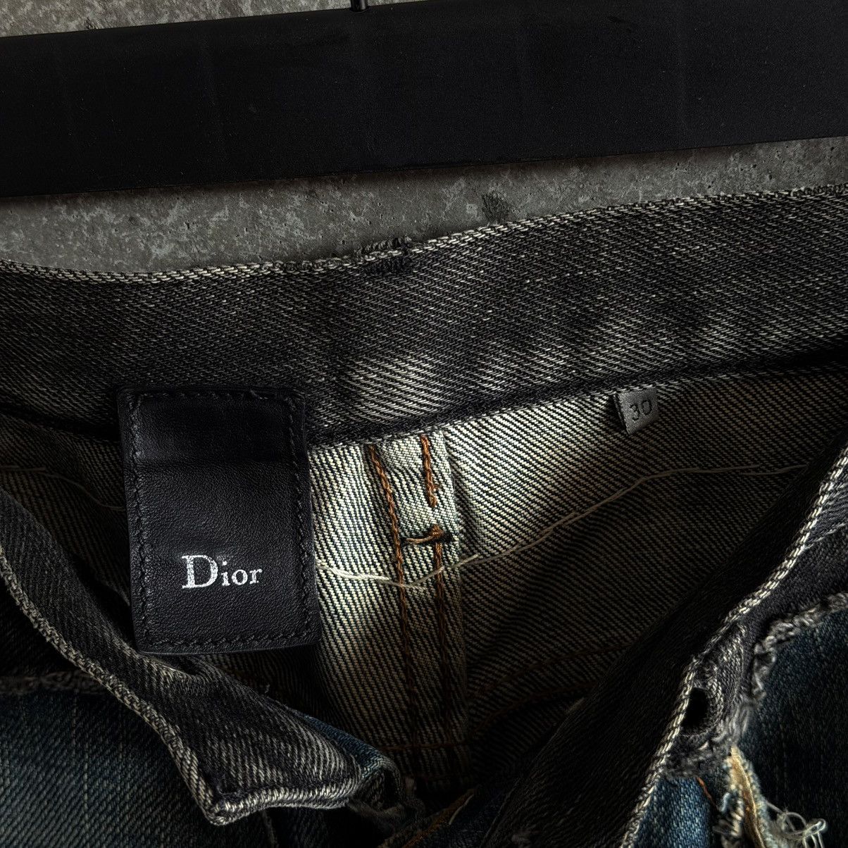 Dior Dior Homme THRASHED AW06 Cummerbund Denim By Hedi Slimane Size US 31 - 10 Thumbnail