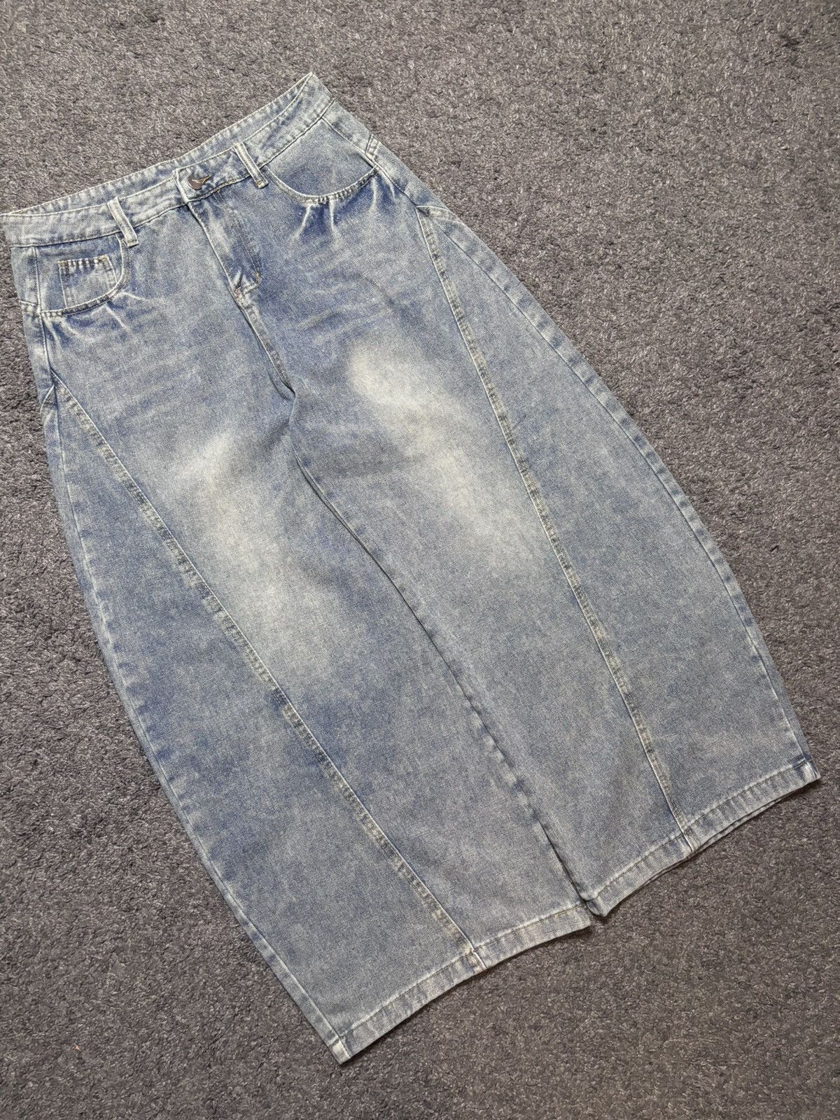 Jean Vintage wide leg rare parachute balloon baggy blue jeans Size US 34 / EU 50 - 5 Thumbnail