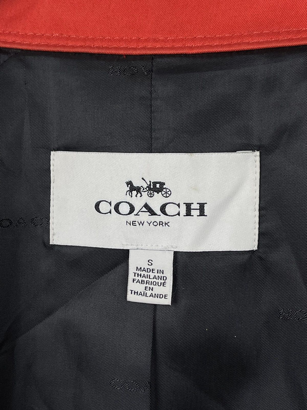 Coach Coach New York Red Orange Short Length Trench Coat Woman’s Size S / US 4 / IT 40 - 20 Thumbnail