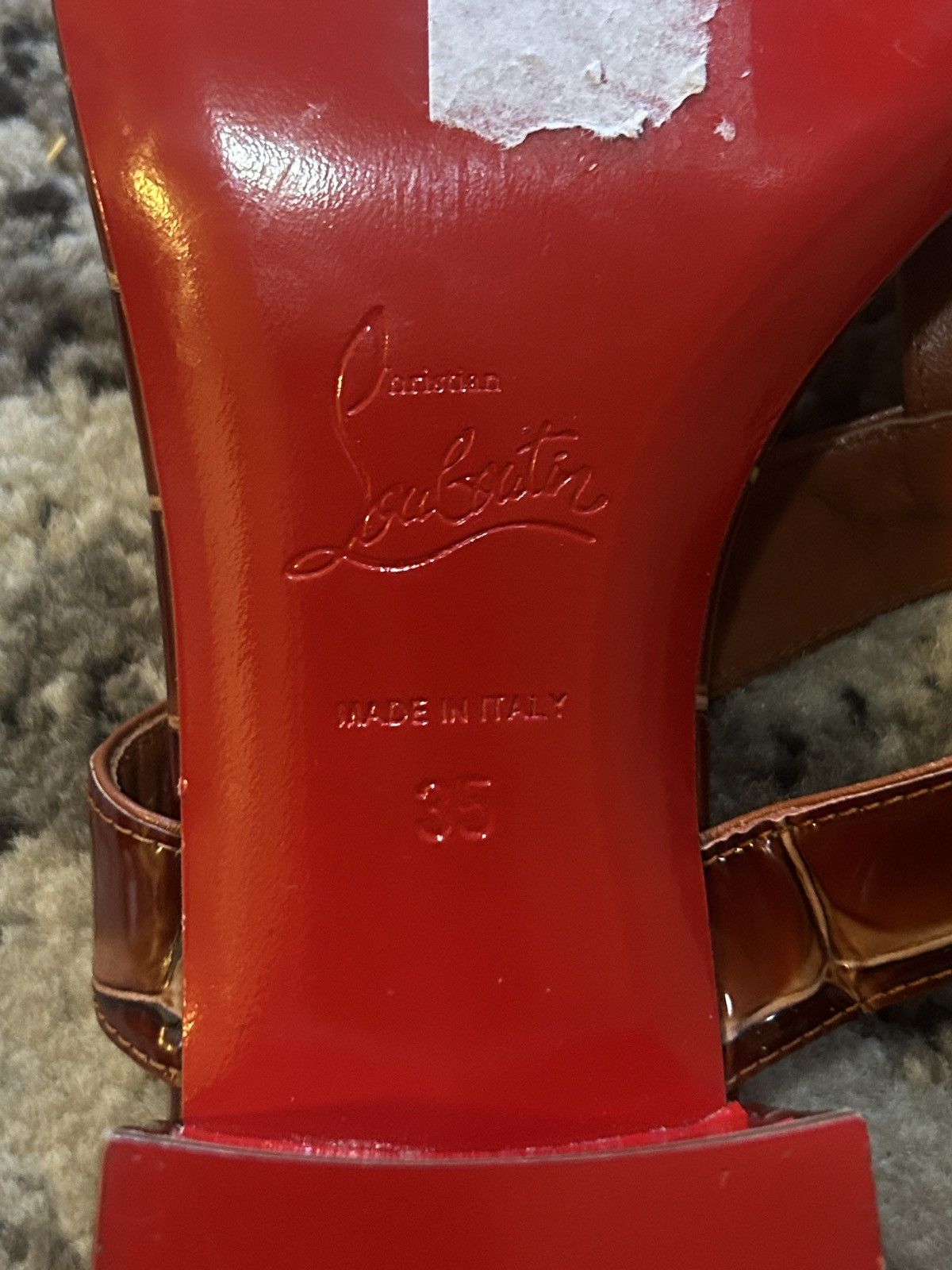 Christian Louboutin CHRISTIAN LOUBOUTIN MJ embellished croc-effect Sandal Size US 5 / IT 35 - 5 Thumbnail