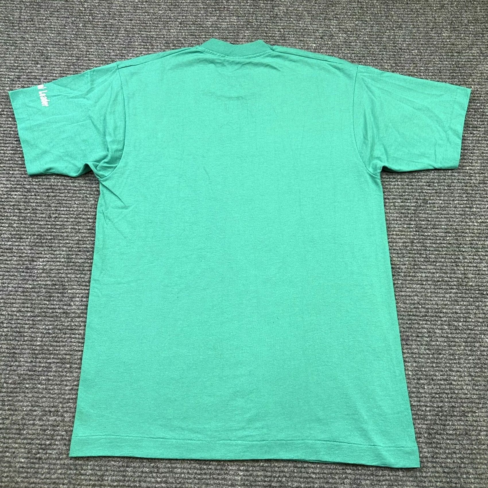 Fruit Of The Loom VINTAGE 1990s Grunge Single Stitch T Shirt Camp Durant Staff Shirt 1994 USA Green Mens L Shirt Size US L / EU 52-54 / 3 - 3 Thumbnail