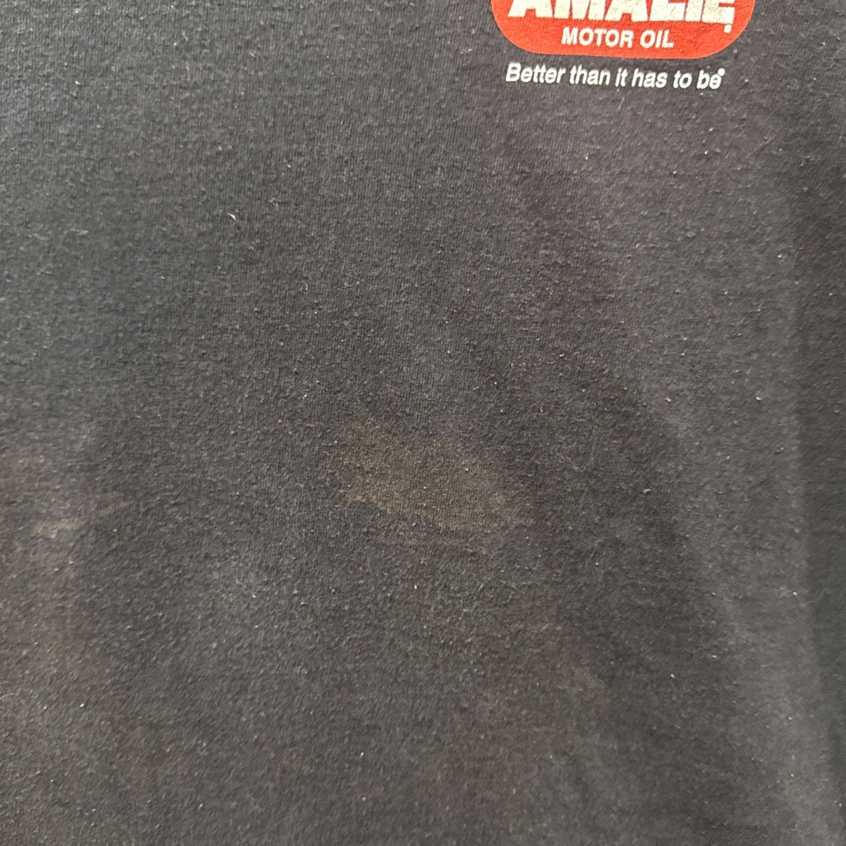 Delta Amalie Motor Oil Racing T-Shirt Black XL Mens Short Sleeve Stained Y2K HTF Delta Shirt Size US XL / EU 56 / 4 - 6 Thumbnail
