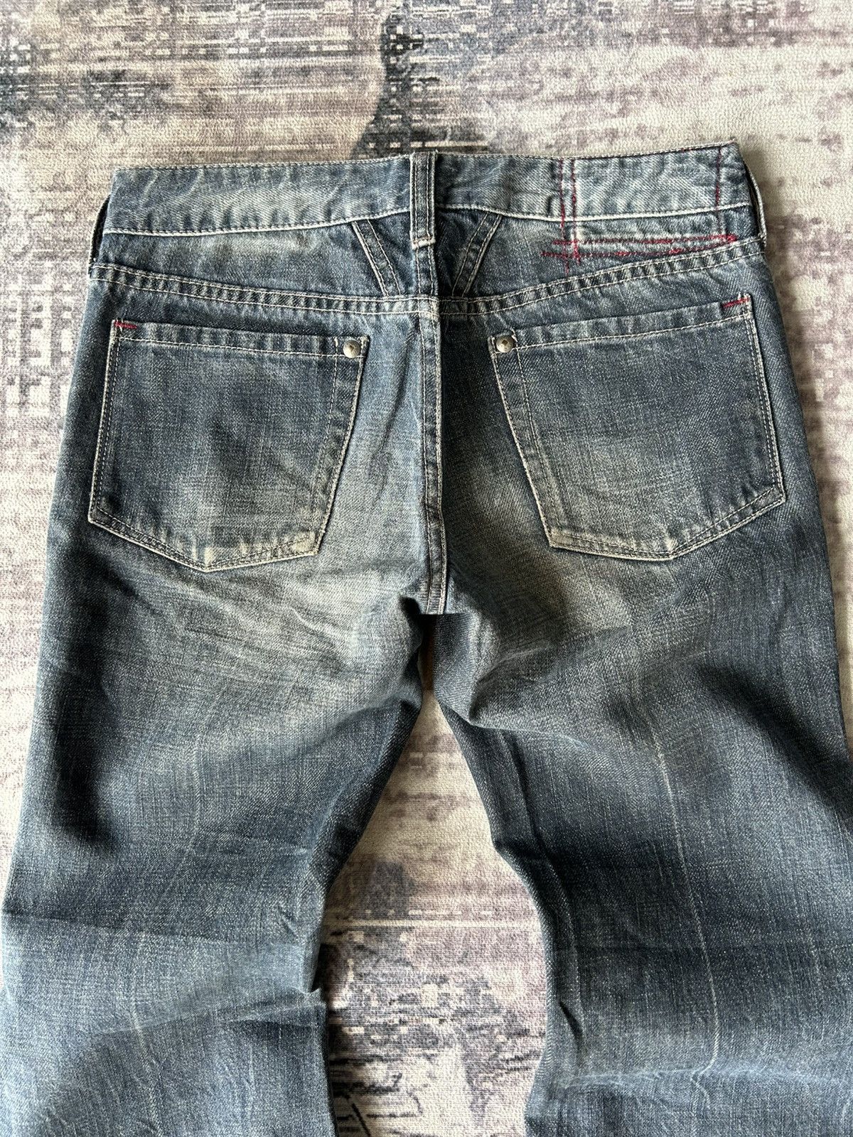Marithe + Francois Girbaud MFG Flared Washed Jeans Size 27" / US 4 / IT 40 - 6 Thumbnail
