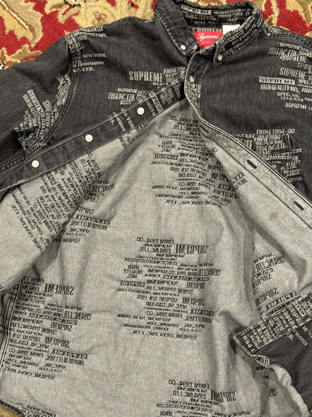 Supreme Supreme Trademark Jacquard Denim Shirt Size US L / EU 52-54 / 3 - 4 Thumbnail