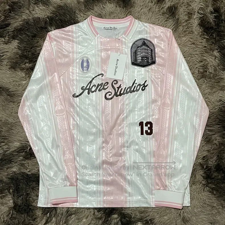 Acne Studios Acne Studios SS24 Color Block Letter Soccer Long Sleeve T- Size US S / EU 44-46 / 1 - 1 Thumbnail