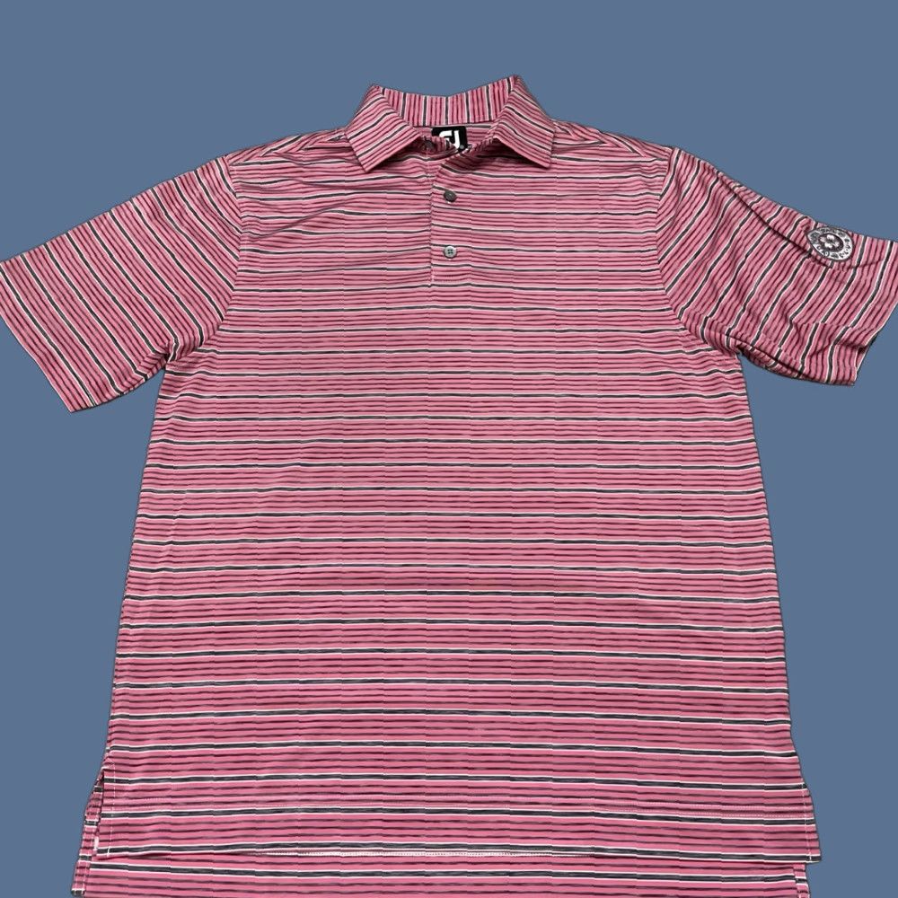 Footjoy FootJoy Polo Shirt Mens S Pink Stripe Golf Activewear Shirt Size US S / EU 44-46 / 1 - 1 Thumbnail