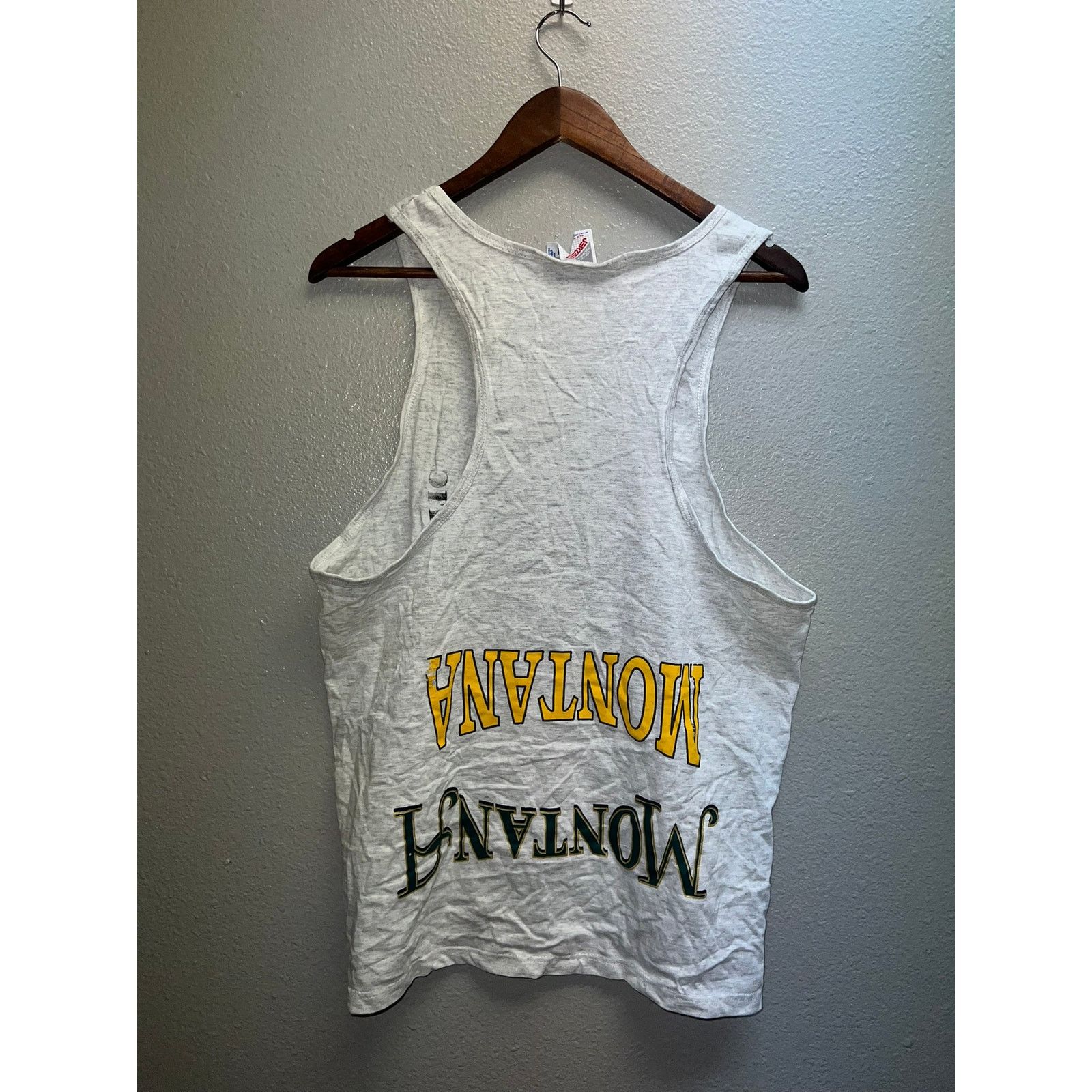 Jerzees Vintage Test Print Tank Shirt Sleeveless Montana Medium 90s Size US M / EU 48-50 / 2 - 6 Thumbnail