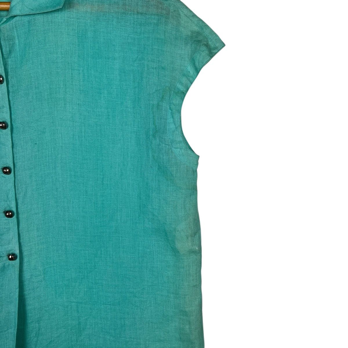 Claude Montana 🔥 Vintage Claude Montana Steel Button Up Linen shirt Size S / US 4 / IT 40 - 5 Thumbnail