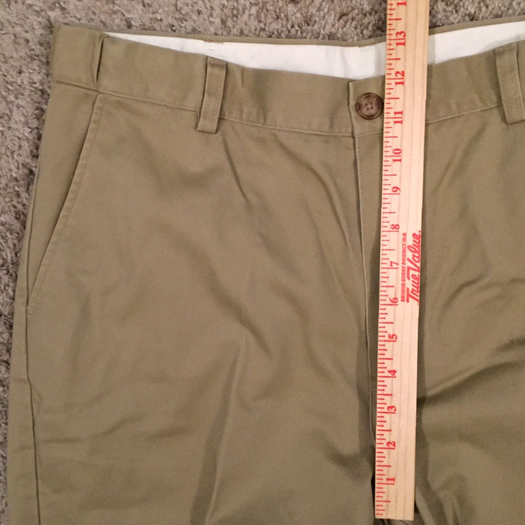 Vintage L.L. Bean Pants Men 35 Beige Adjustable Comfort Waist Flat Front Chino Shirt? Size US 35 - 4 Thumbnail