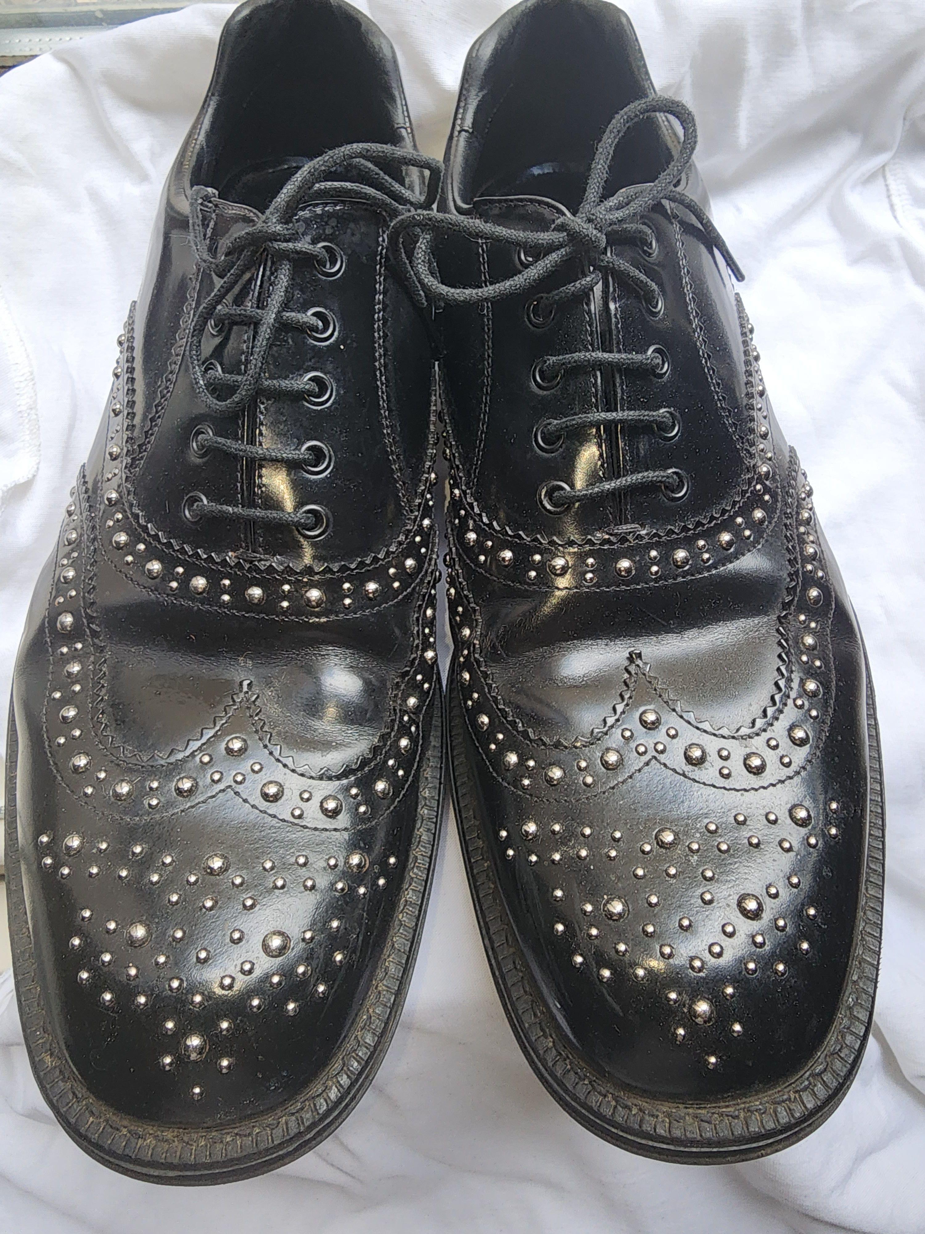 Prada PRADA STUDDED BROGUES BLACK LEATHER 8.5-9 Size US 8.5 / EU 41-42 - 6 Thumbnail