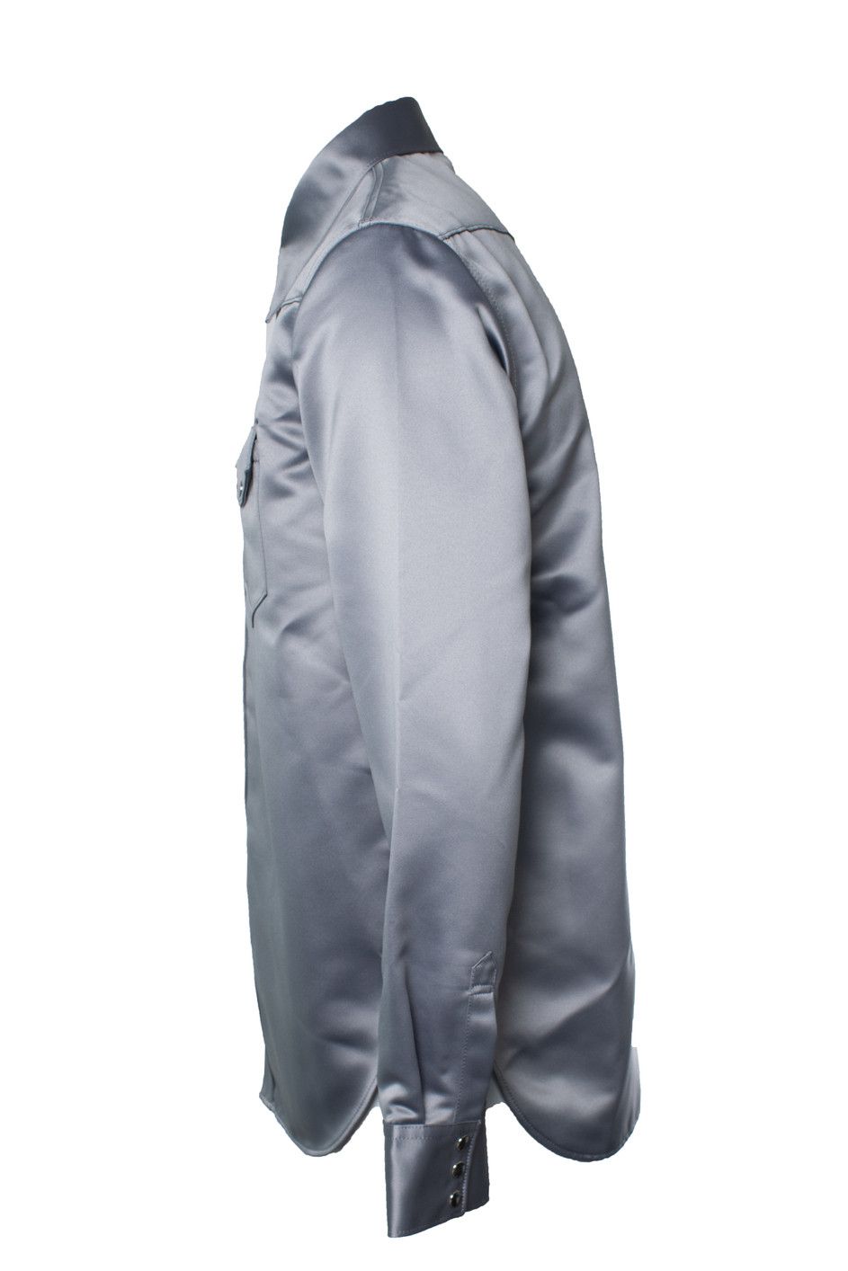 Acne Studios Acne studios, Satin western shirt in grey Size US L / EU 52-54 / 3 - 2 Thumbnail