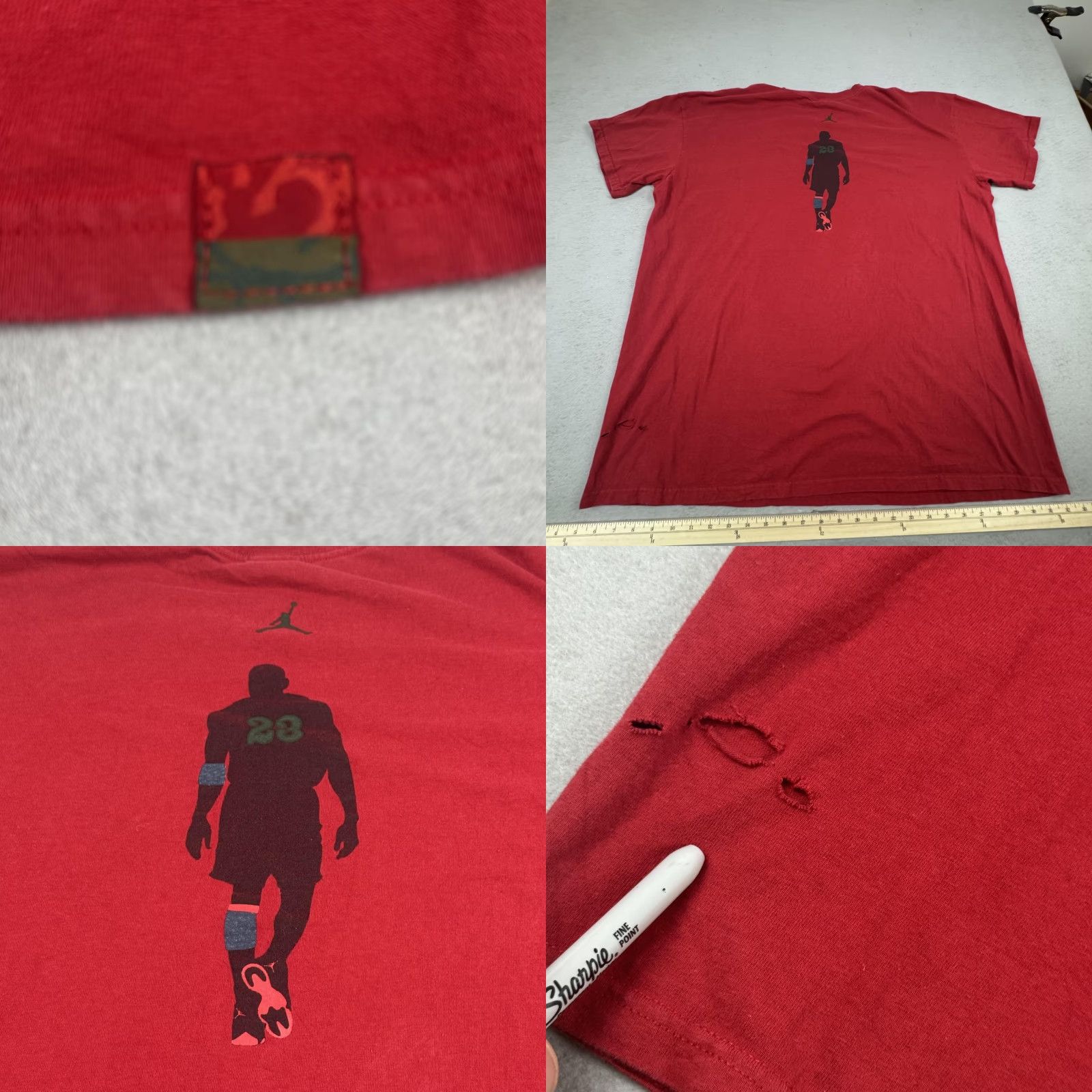 Jordan Brand Jordan Shirt Mens 3XL Red Money Walk$ Graphic Michael Jordan 23 Jumpman Tee Size US XXL / EU 58 / 5 - 8 Thumbnail