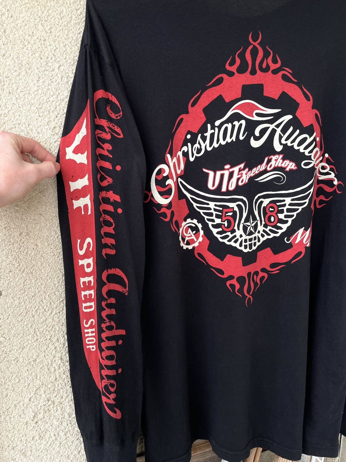 Christian Audigier Vintage Y2K Christian Audigier Ed Hardy Biker Racing T-shirt Size US L / EU 52-54 / 3 - 12 Thumbnail