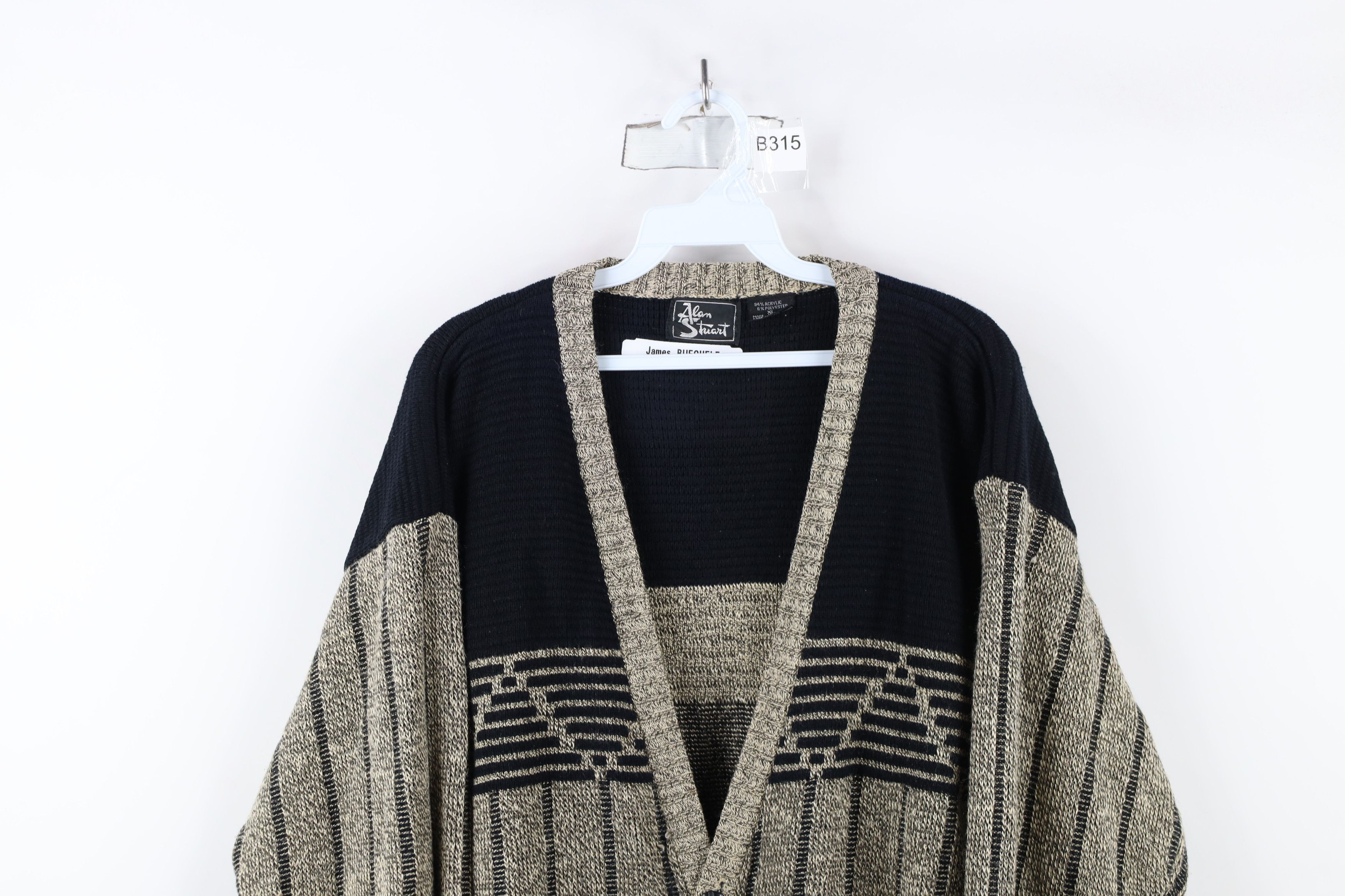 Vintage Vintage 90s Streetwear Knit Cardigan Sweater Heather Brown Size US XL / EU 56 / 4 - 2 Thumbnail