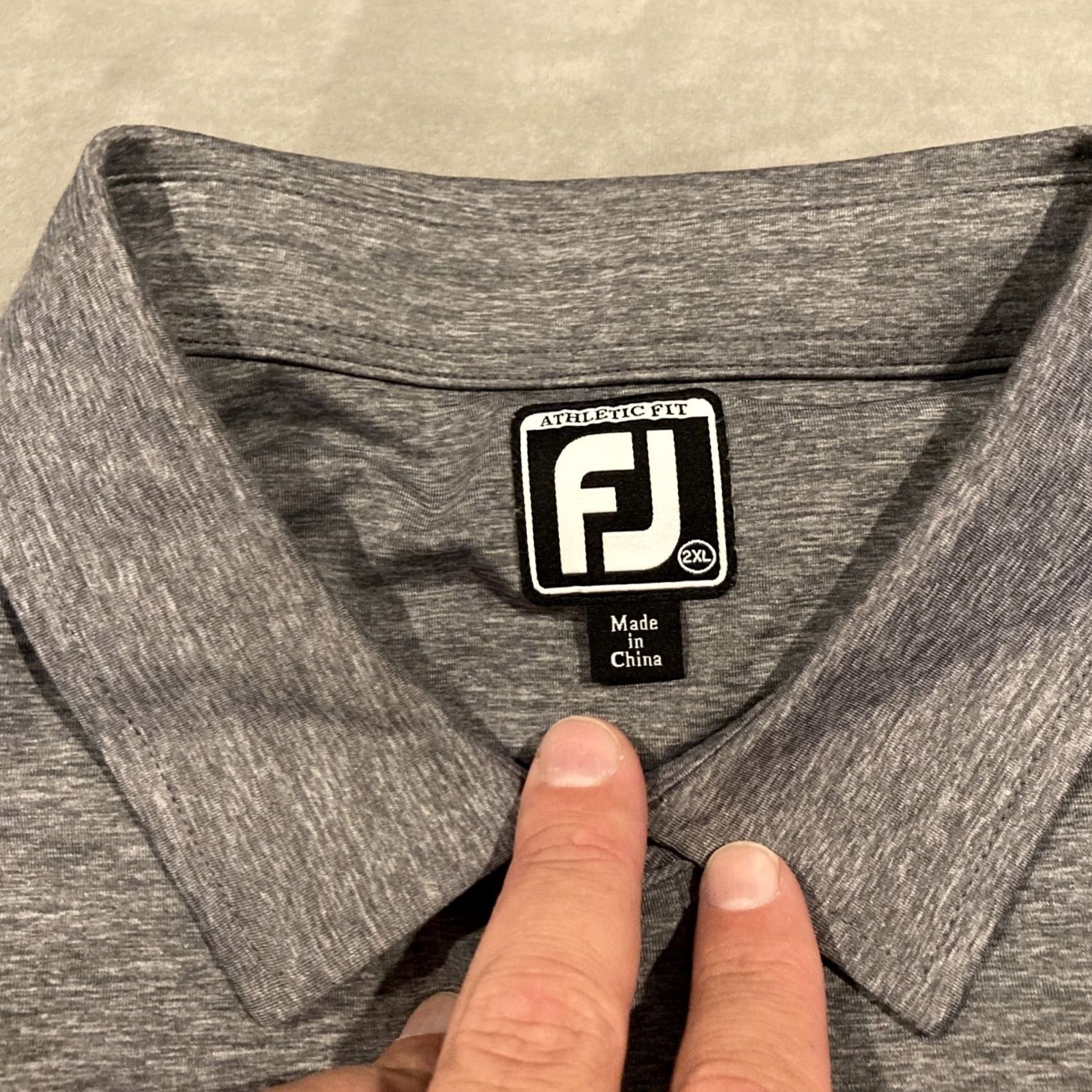 Footjoy VINTAGE Footjoy FJ Golf Polo Gray Striped Men’s XXL Mount Pleasant Golf Course Size US XXL / EU 58 / 5 - 4 Thumbnail