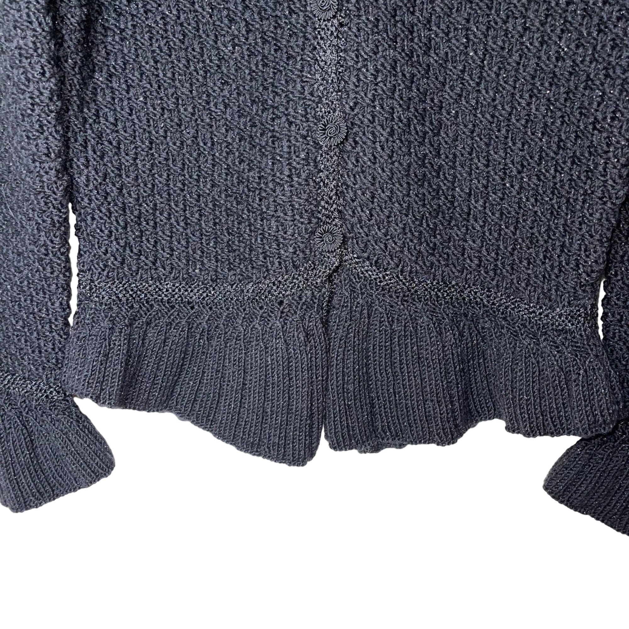 Vintage Vintage Womens Sweater Size Small Black Cardigan Size S / US 4 / IT 40 - 5 Thumbnail