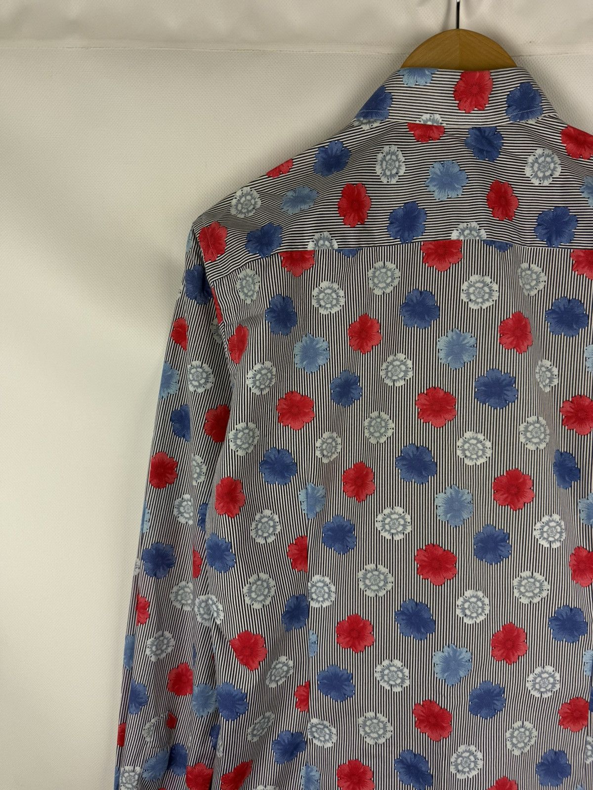 Eton Eton Long Sleeve Striped Floral Pattern Button Up Shirt Size US S / EU 44-46 / 1 - 17 Thumbnail