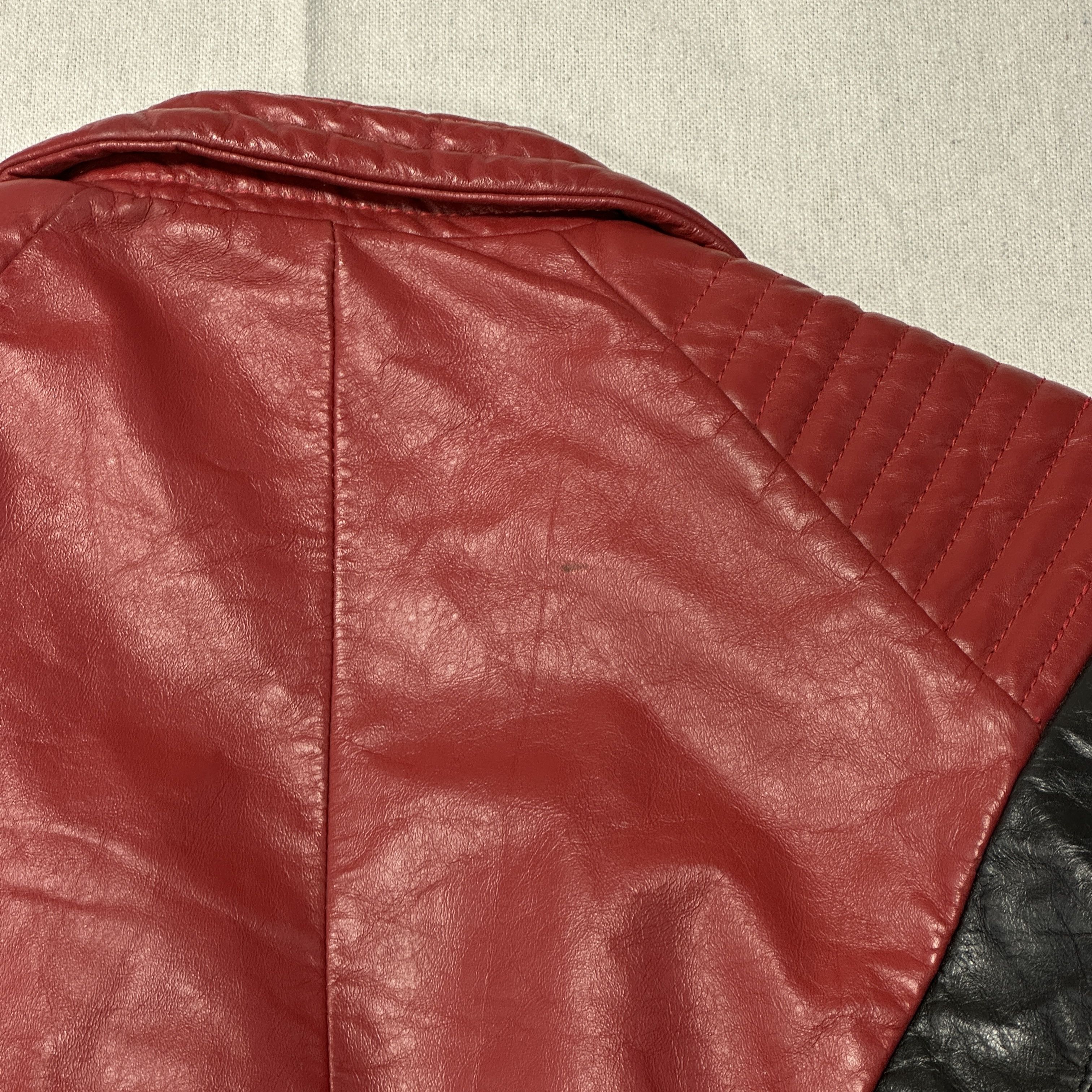 Other Vintage Michael Jackson Thriller Phoenix Red and Black Leather Jacket Size 3/4 Size US S / EU 44-46 / 1 - 7 Thumbnail