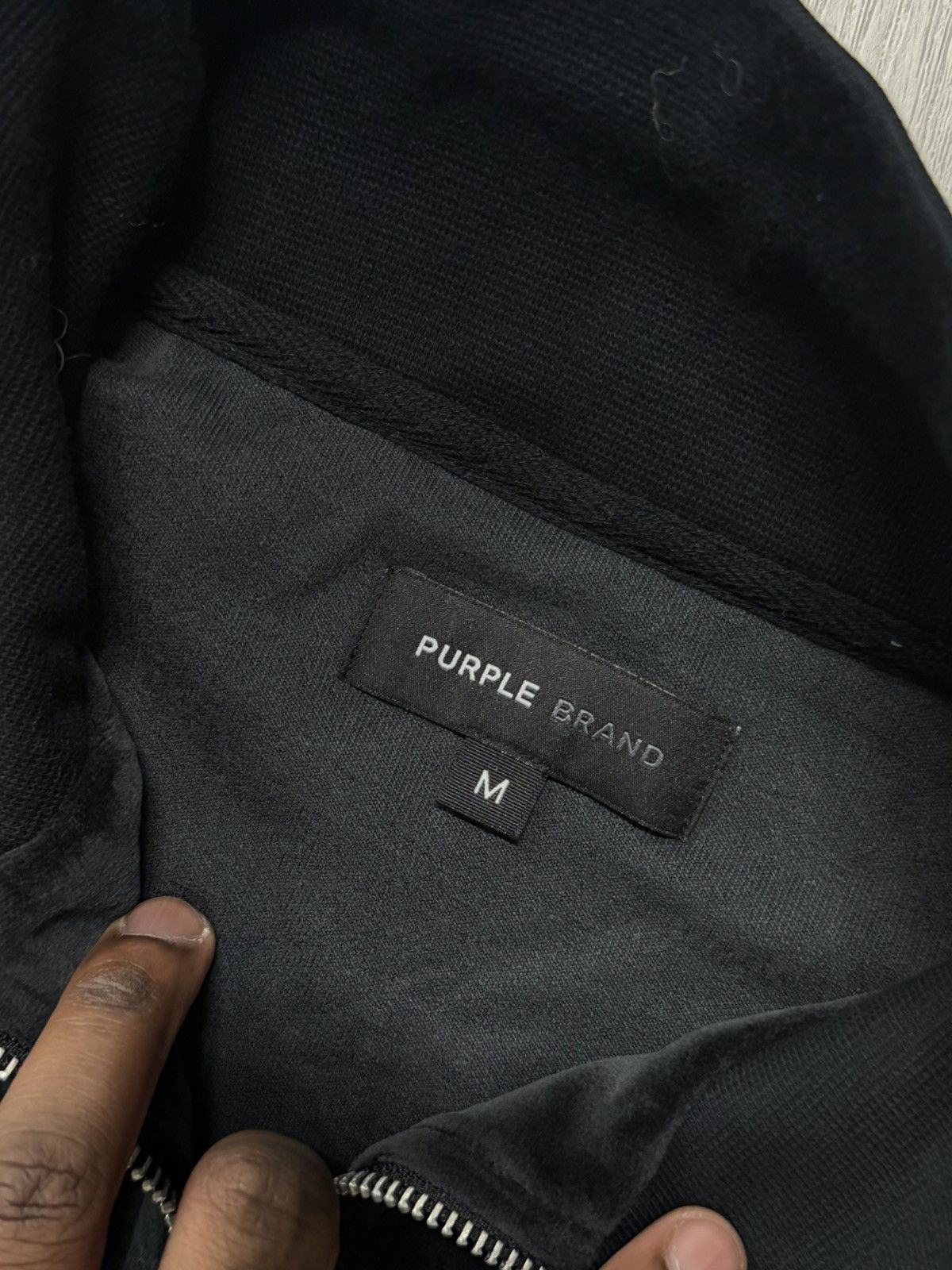 Purple Brand Purple Brand Mixed Fabric Full Zip Jacket Black Size US M / EU 48-50 / 2 - 2 Thumbnail