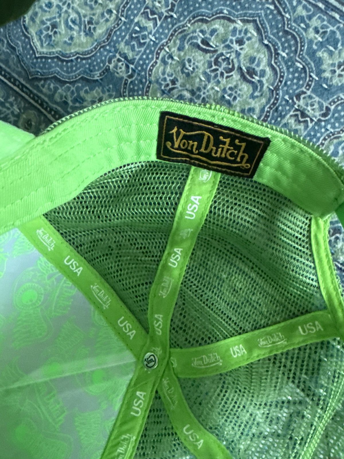 Von Dutch Von Dutch Velvet Trucker Hat Size ONE SIZE - 3 Thumbnail
