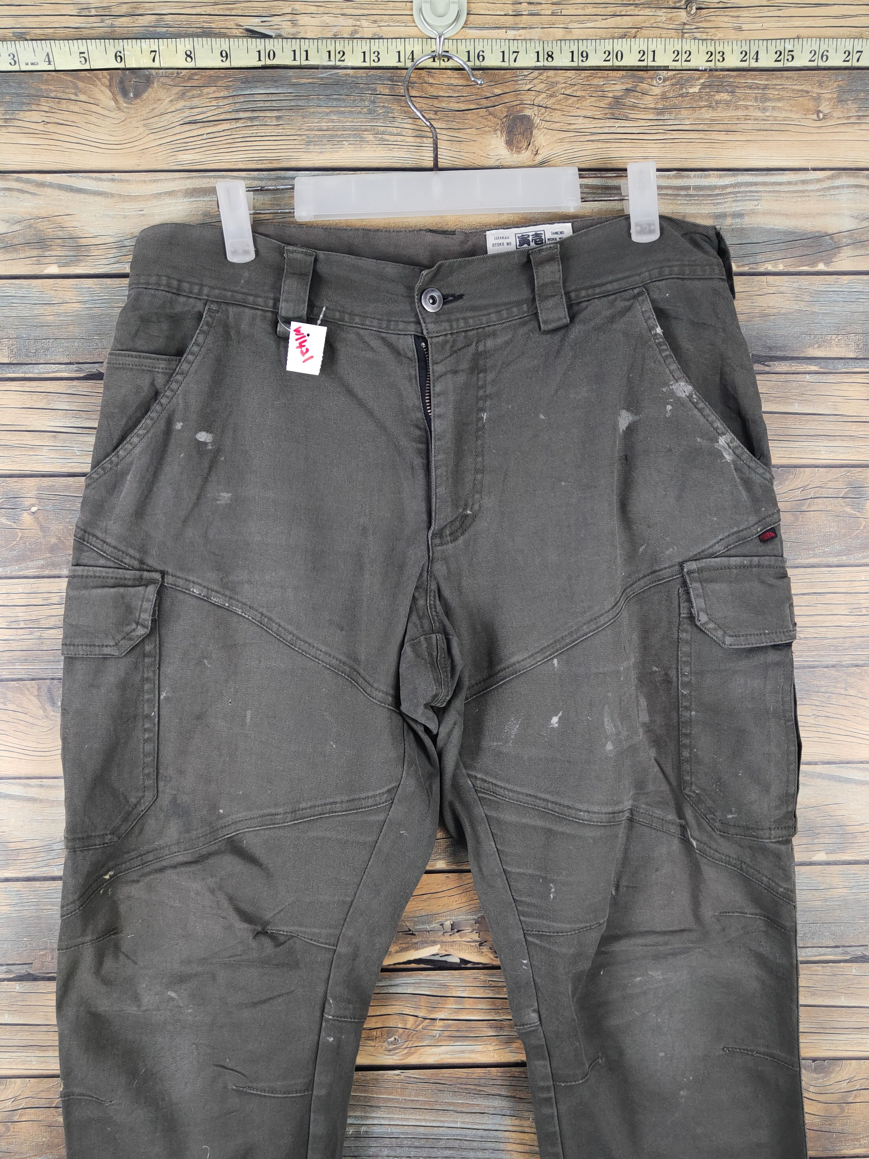 Japanese Brand Tora Olive Multipocket Tactical Joggers #W1421 Size US 33 - 2 Thumbnail