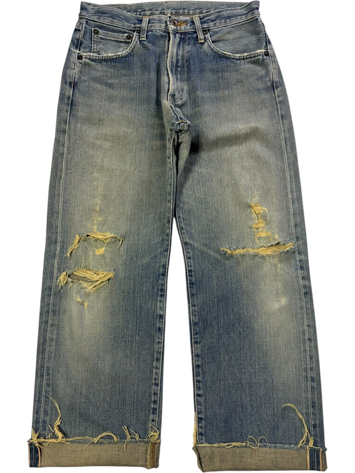 Edwin × Japanese Brand Vintage Japanese Edwin 505x Selvedge Mud Wash Baggy Jeans Size US 30 / EU 46 - 1 Thumbnail