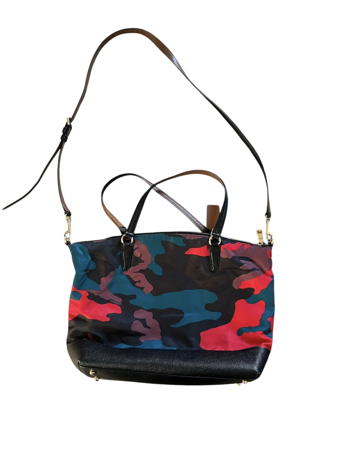 Coach Coach MultiColor Camouflage Nylon and Leather Satchel Size ONE SIZE - 2 Thumbnail