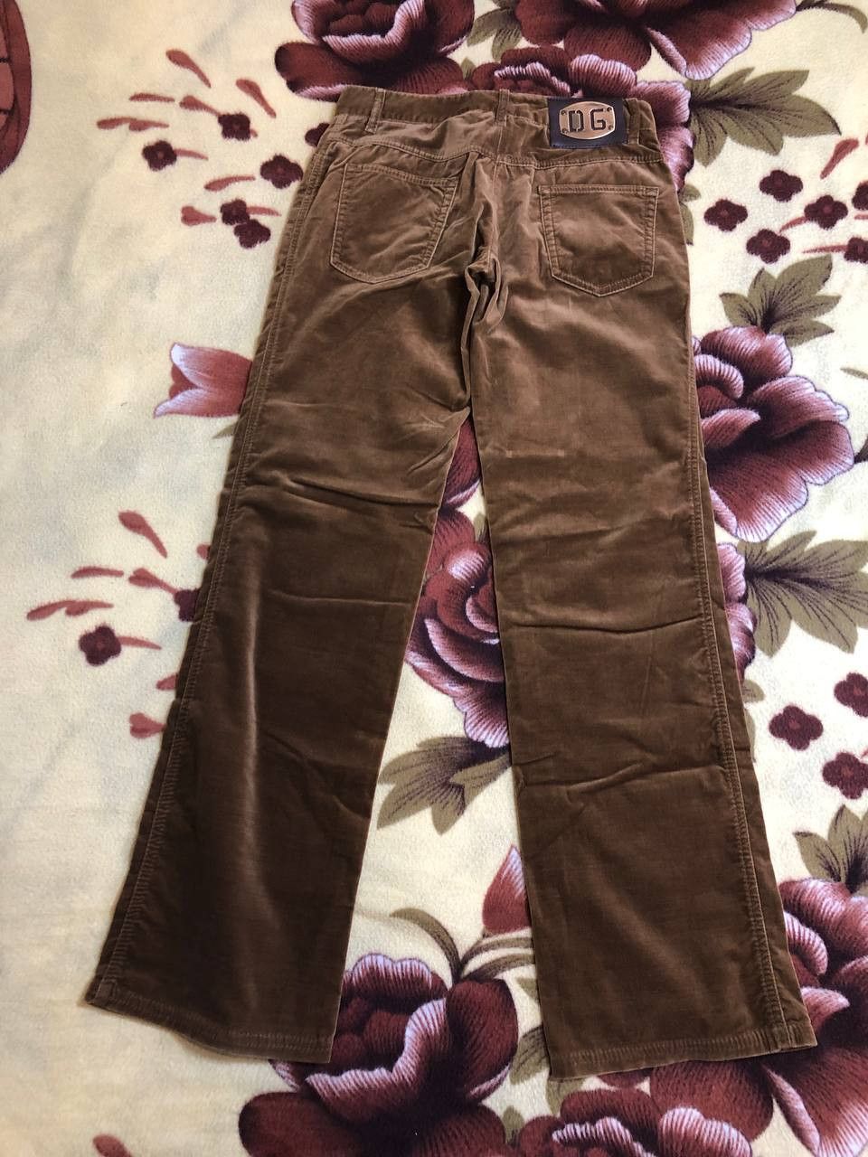 Dolce & Gabbana Dolce & Gabbana Vintage Brown Runway Velvet Bootcut Pants Size 26" / US 2 / IT 38 - 1 Thumbnail