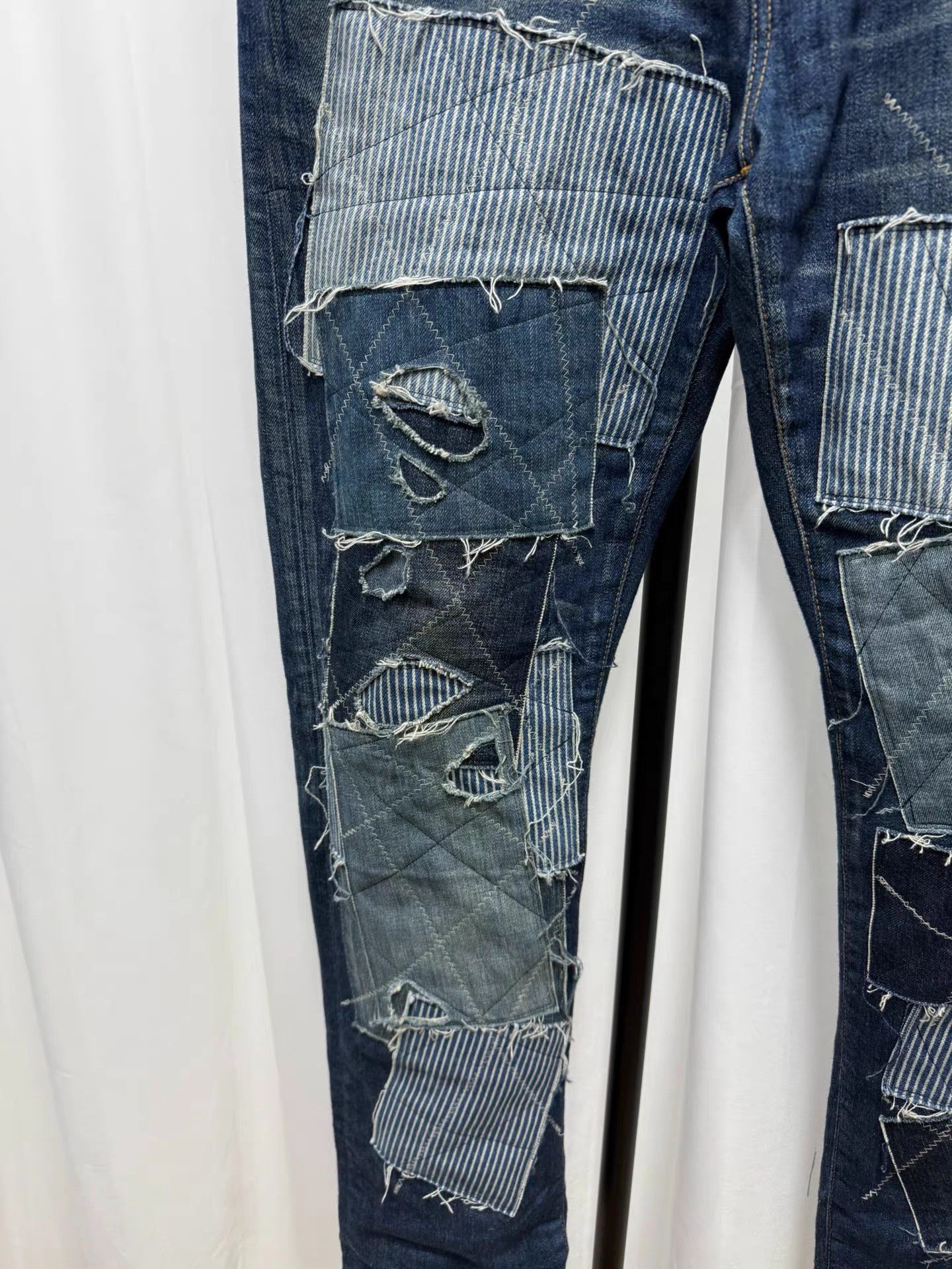 Junya Watanabe Junya Watanabe Sashiko Patchwork Levi's Jeans K20 Size US 35 - 3 Thumbnail
