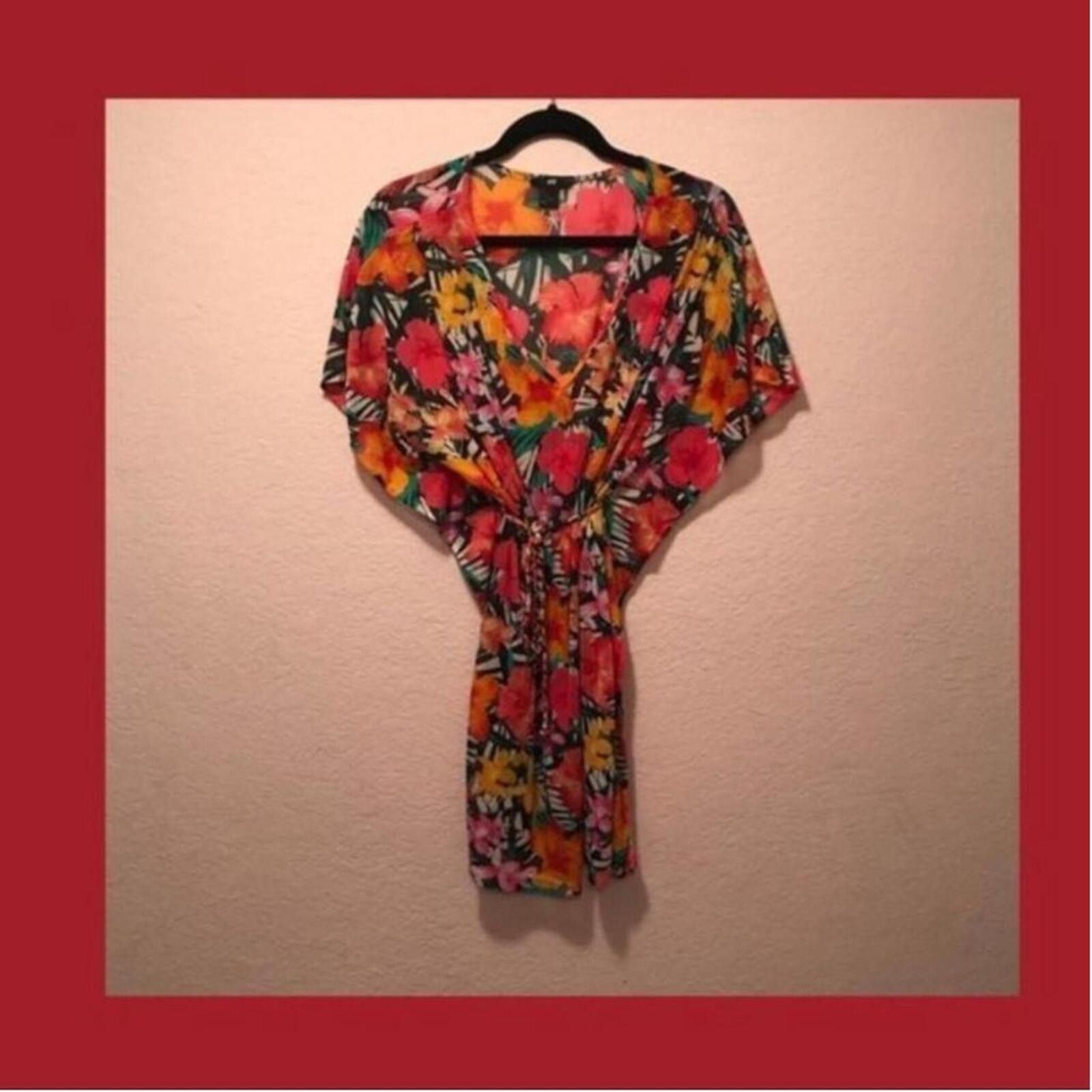 The Unbranded Brand Floral Print Tie Waist Dress Size ONE SIZE - 1 Thumbnail