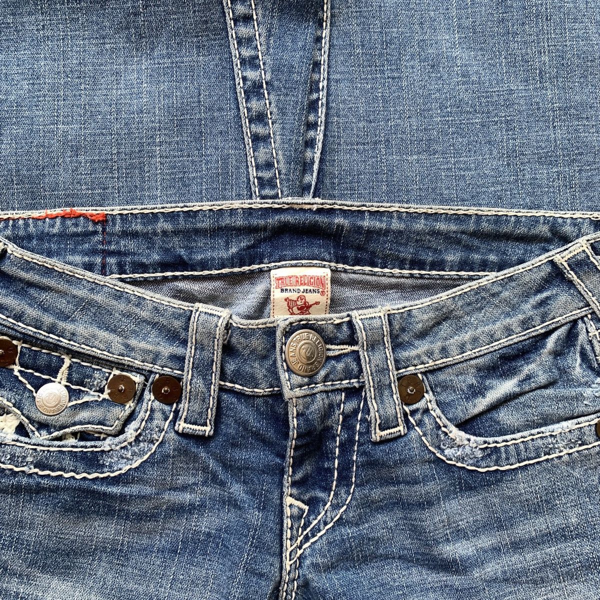 True Religion 2000’s True Religion Joey Distressed Bootcut Flare Pants Size US 28 / EU 44 - 5 Thumbnail