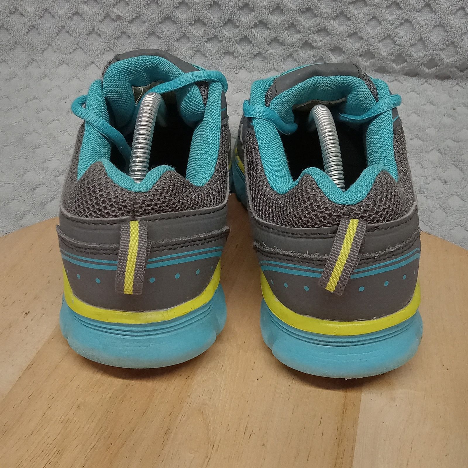 La Gear LA Gear Sneakers 8 Leather Uppers Shannon Blue Neon Yellow Size US 8 / IT 38 - 3 Thumbnail