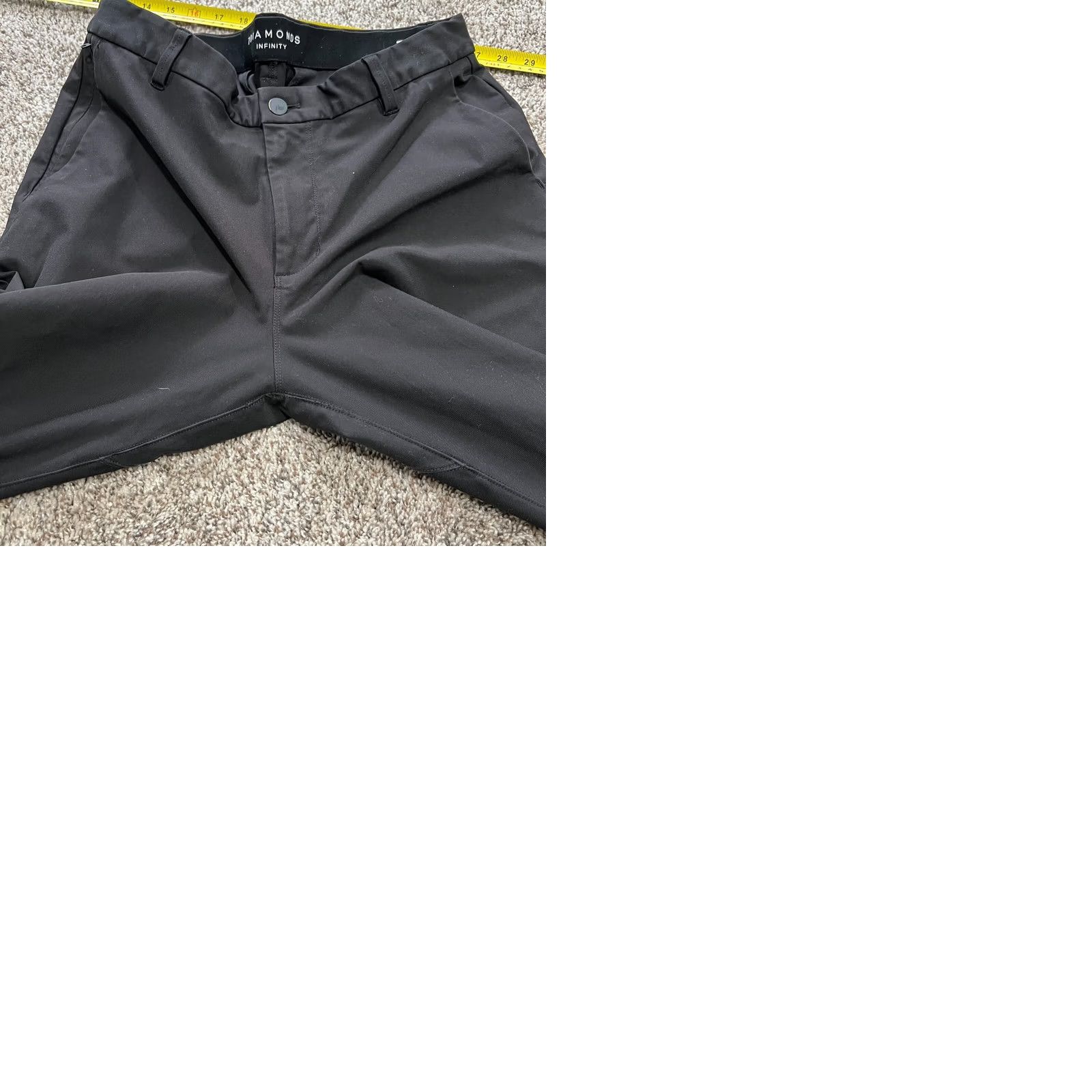 Vintage 7 Diamonds Infinity Polyester Woven Chino Pants Black Men 32x32 Slim Straight Pockets Size US 32 / EU 48 - 9 Thumbnail