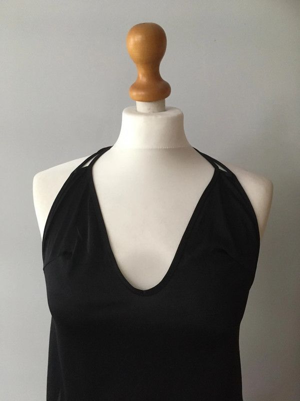 Other Vintage Y2K black Halterneck top Sexy Lolita Tie Up Size M / US 6-8 / IT 42-44 - 3 Thumbnail