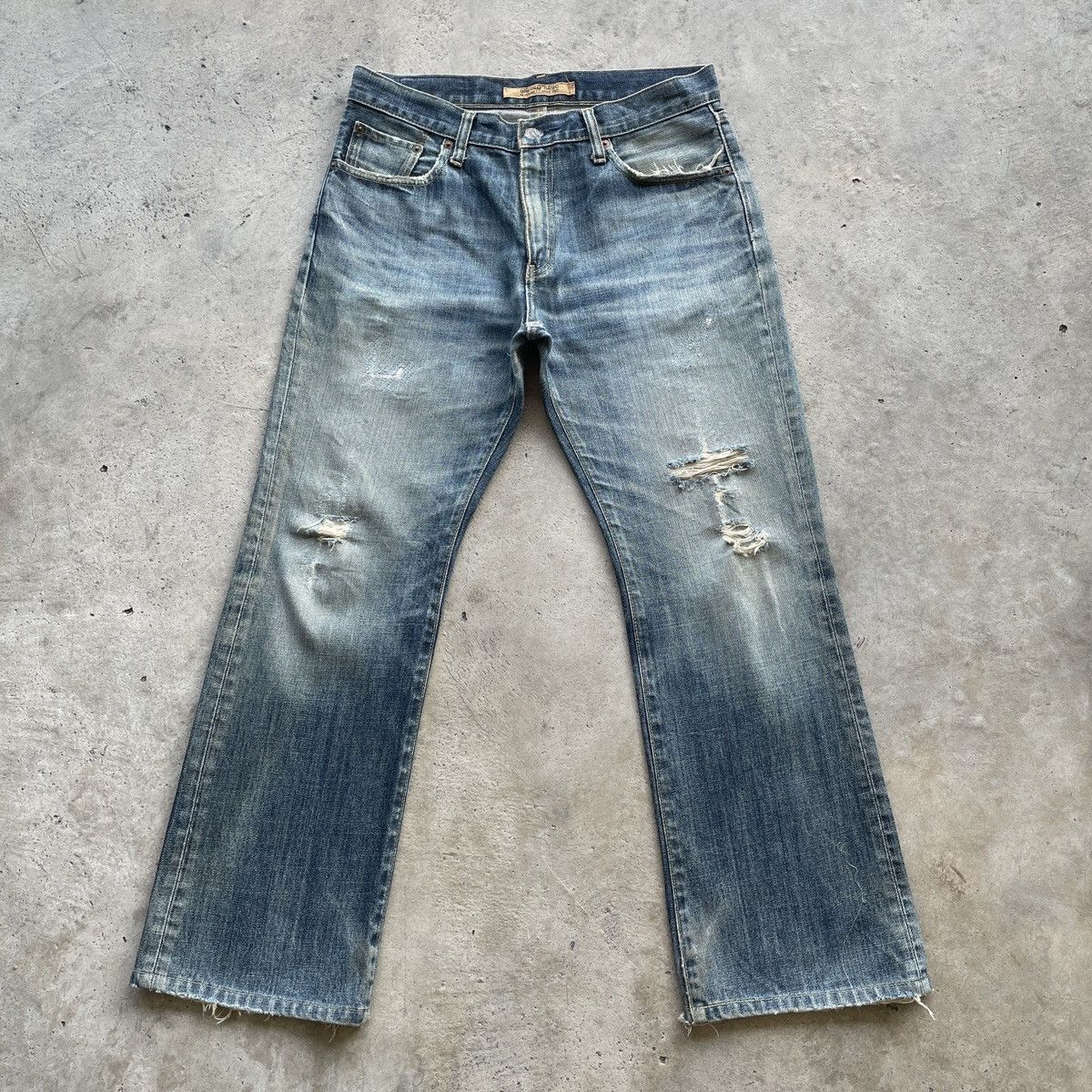 Vintage Vintage Japanese FLARE Distressed Faded BOOTCUT Jeans Pants ...