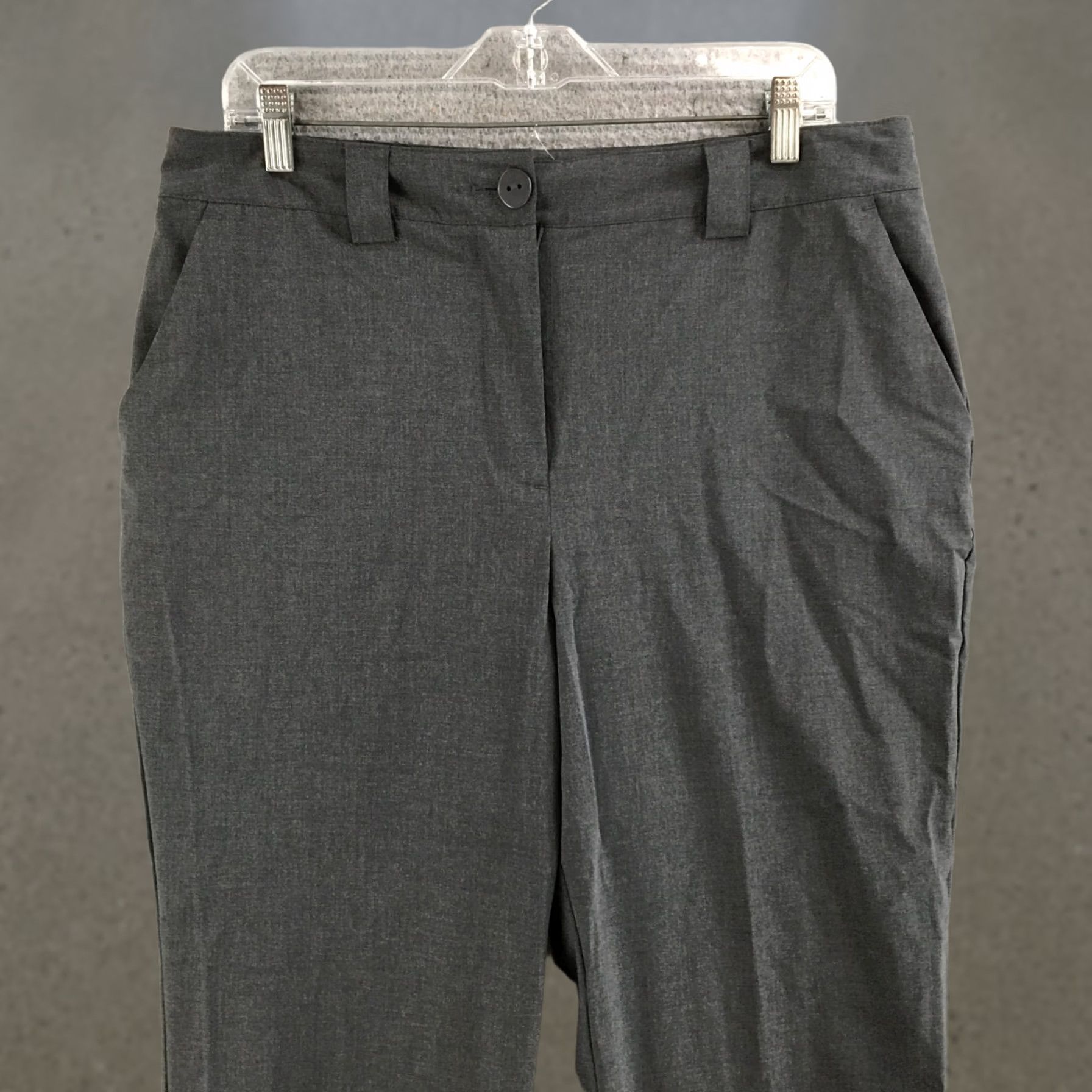 Worthington Worthington Dress Pants Womens 14 Straight Leg High Rise Casual Heather Gray NEW Size 36" / US 14 / IT 50 - 1 Thumbnail