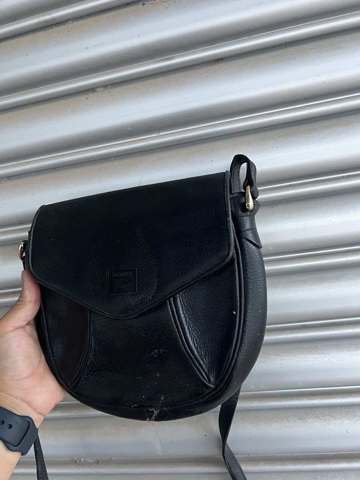 Burberry BURBERRY INSIDE NOVA CHECK SHOUDLER BAG LEATHER BLACK Size ONE SIZE - 3 Thumbnail